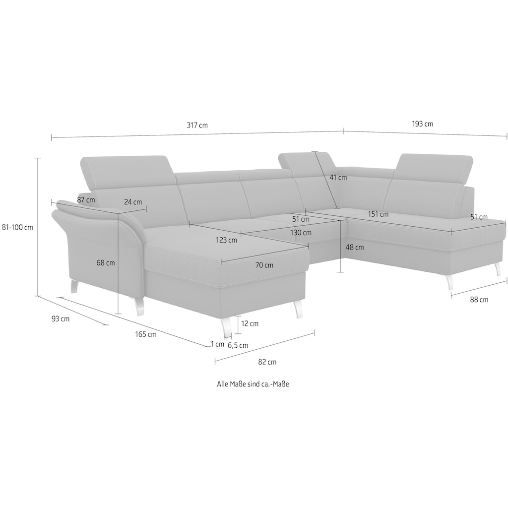 sit&more Wohnlandschaft »Vincenzo«