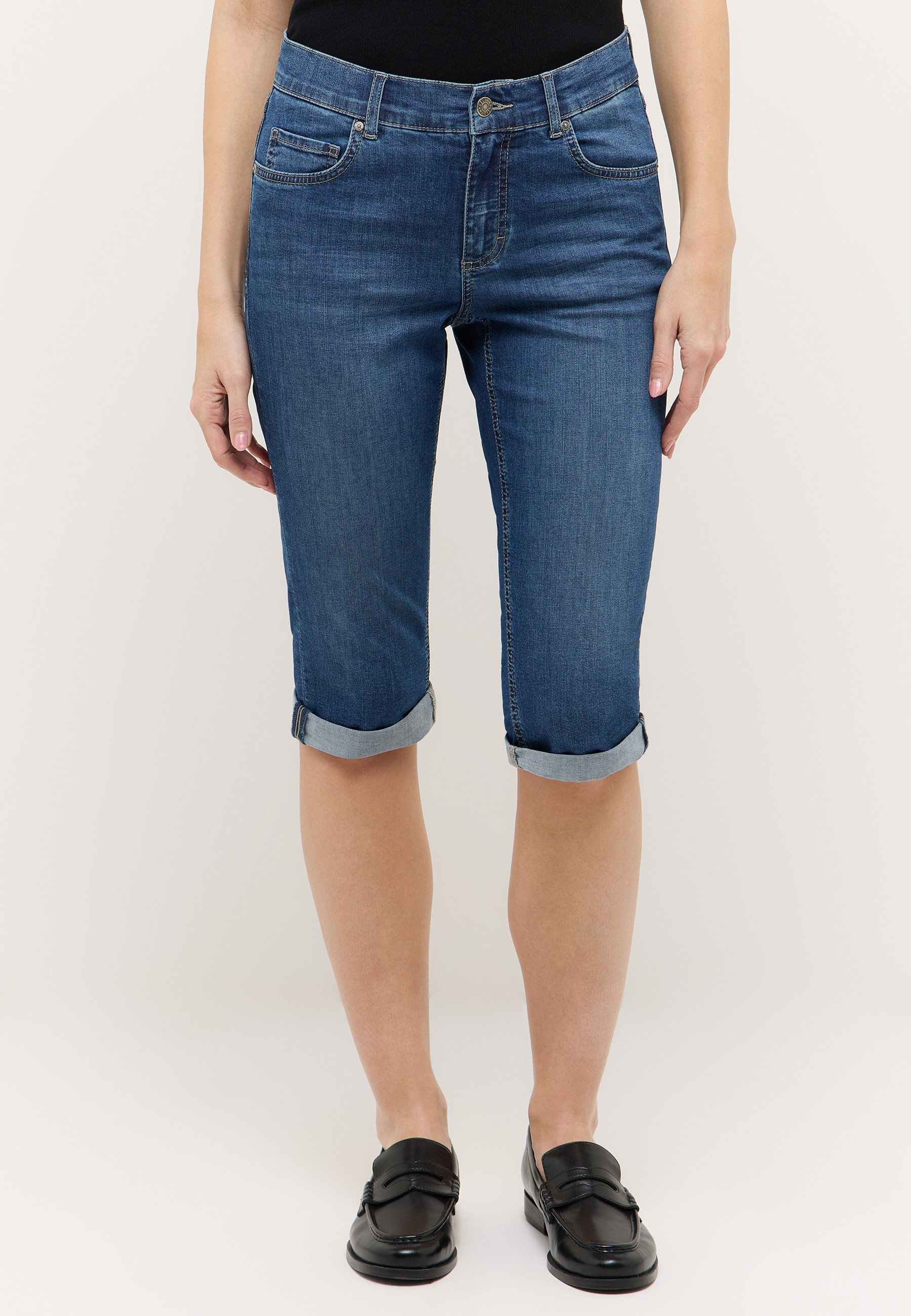 ANGELS Slim-fit-Jeans "CAPRI TURN UP" im Five-Pocket Style