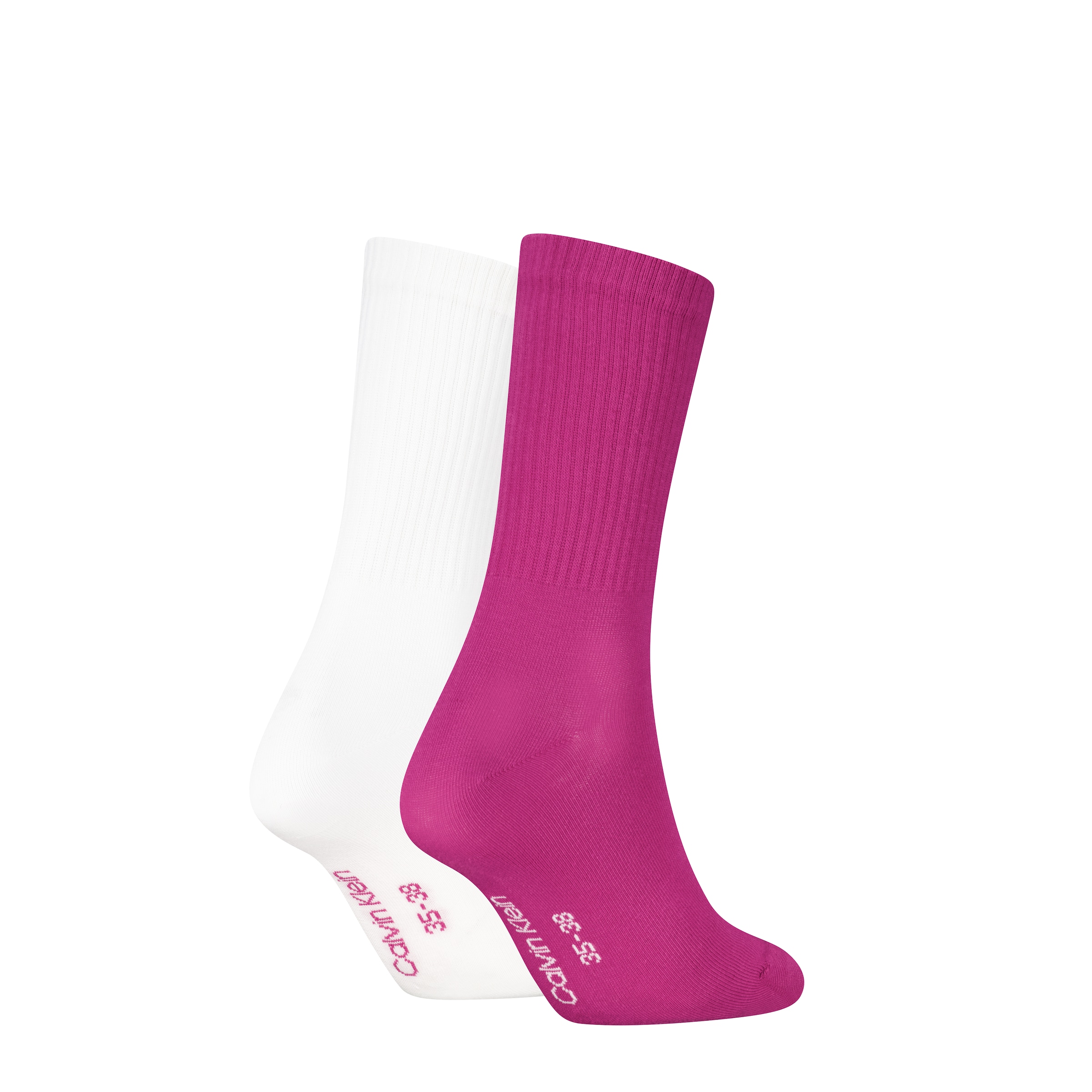 Calvin Klein Jeans Socken »CKJ WOMEN  SOCK 2P MONOGRAM« 2 Paar, 2 Paar tlg. mit extra breitem Bündchen, Cotton-Mix, elastisch