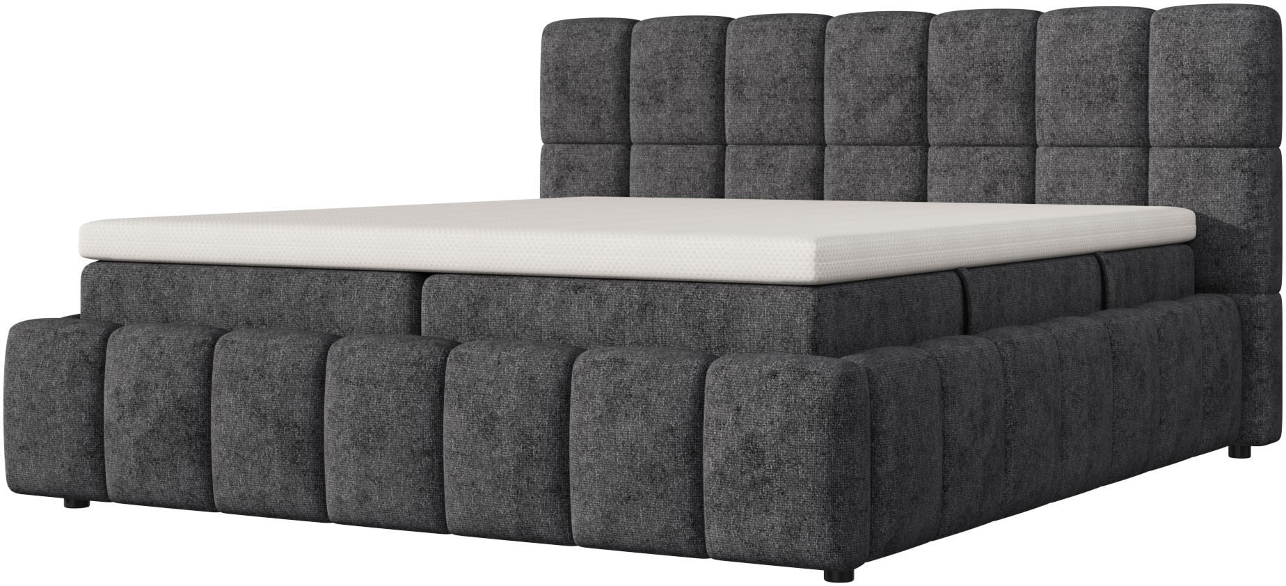 OTTO home Boxbett »AARRON, Polsterbett mit Bettkasten und Taschenfederkernmatratze (H3)« 180x200cm Liegefläche, Komfortschaumtopper (7cm)