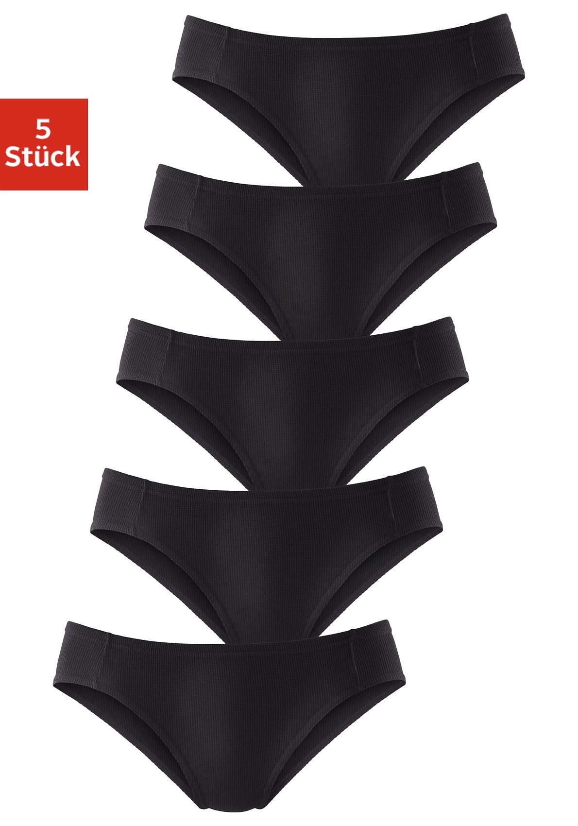 petite fleur by Lascana Bikinislip 5er-Pack, aus weicher Pikee-Qualität