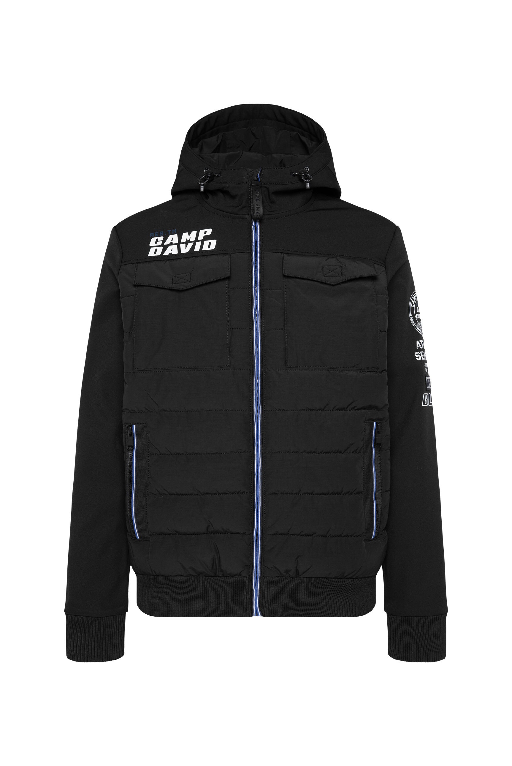 CAMP DAVID Winterjacke, mit Kapuze, mit Brusttaschen
