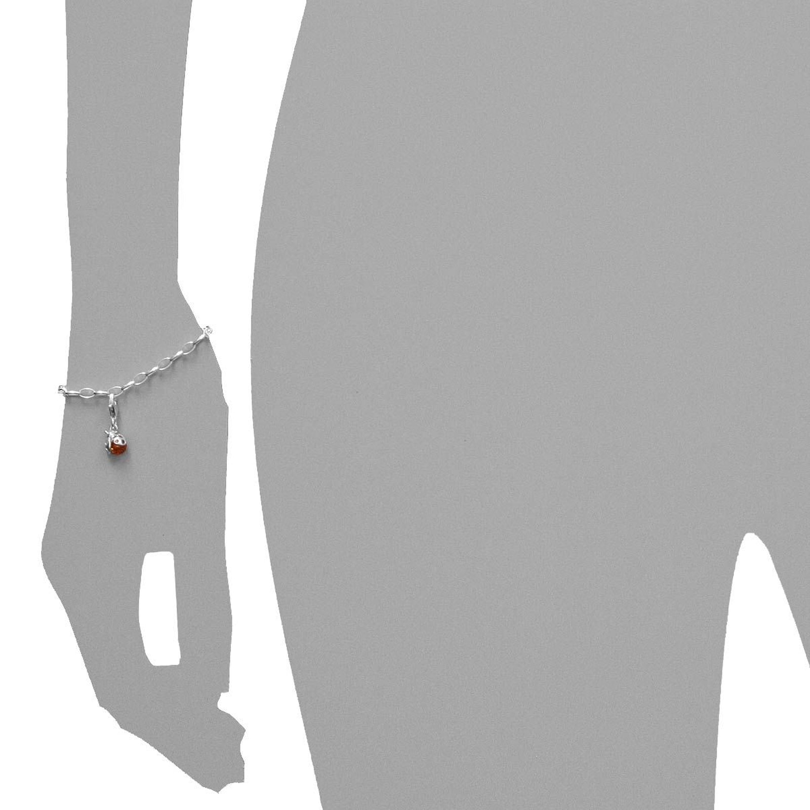 OSTSEE-SCHMUCK Kettenanhänger »- Marienkäfer - Silber 925/000 - Bernstein«