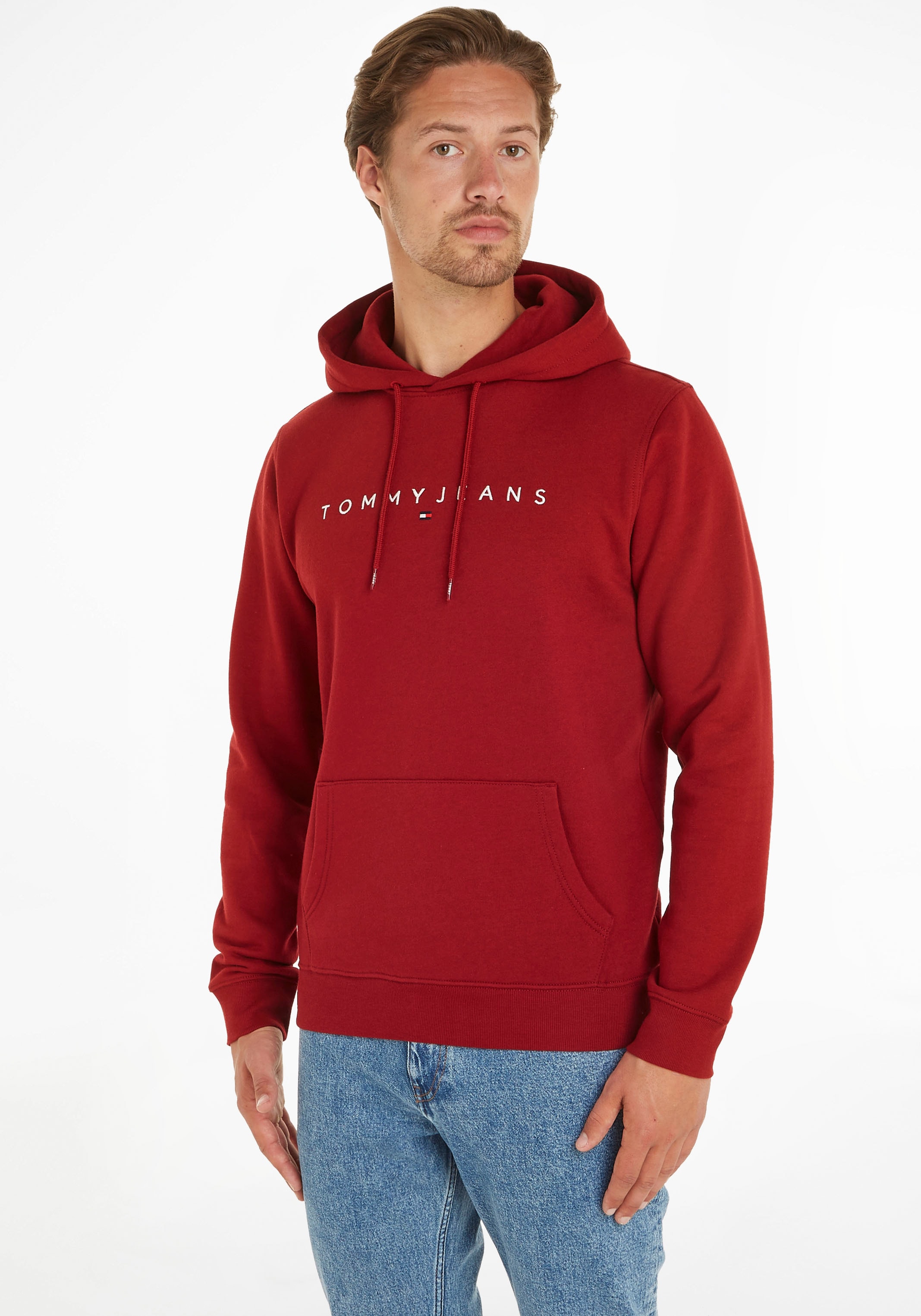 Tommy Jeans Plus Kapuzensweatshirt "TJM REG LINEAR LOGO HOODIE EXT", hoher Tragekomfort, Große Größen