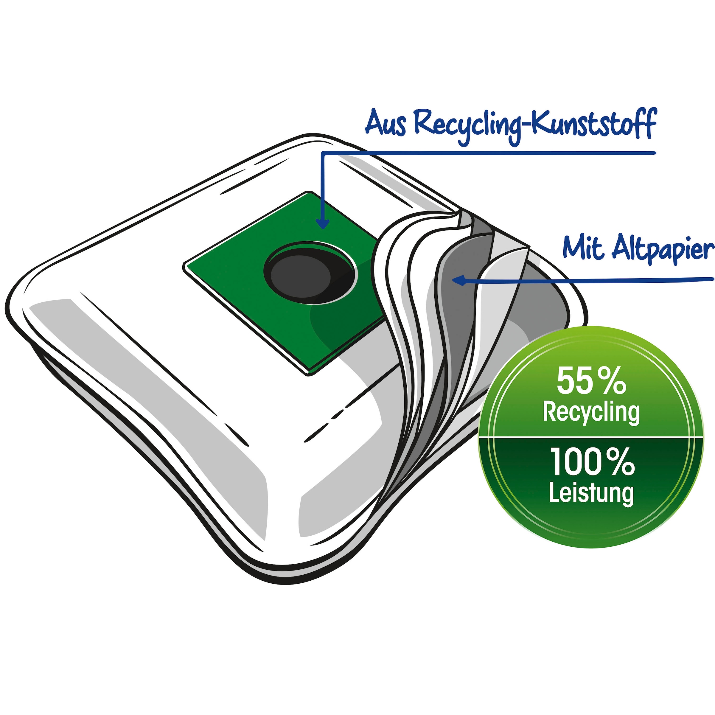 Swirl Staubsaugerbeutel »S 62«, (Packung), 4er- Pack