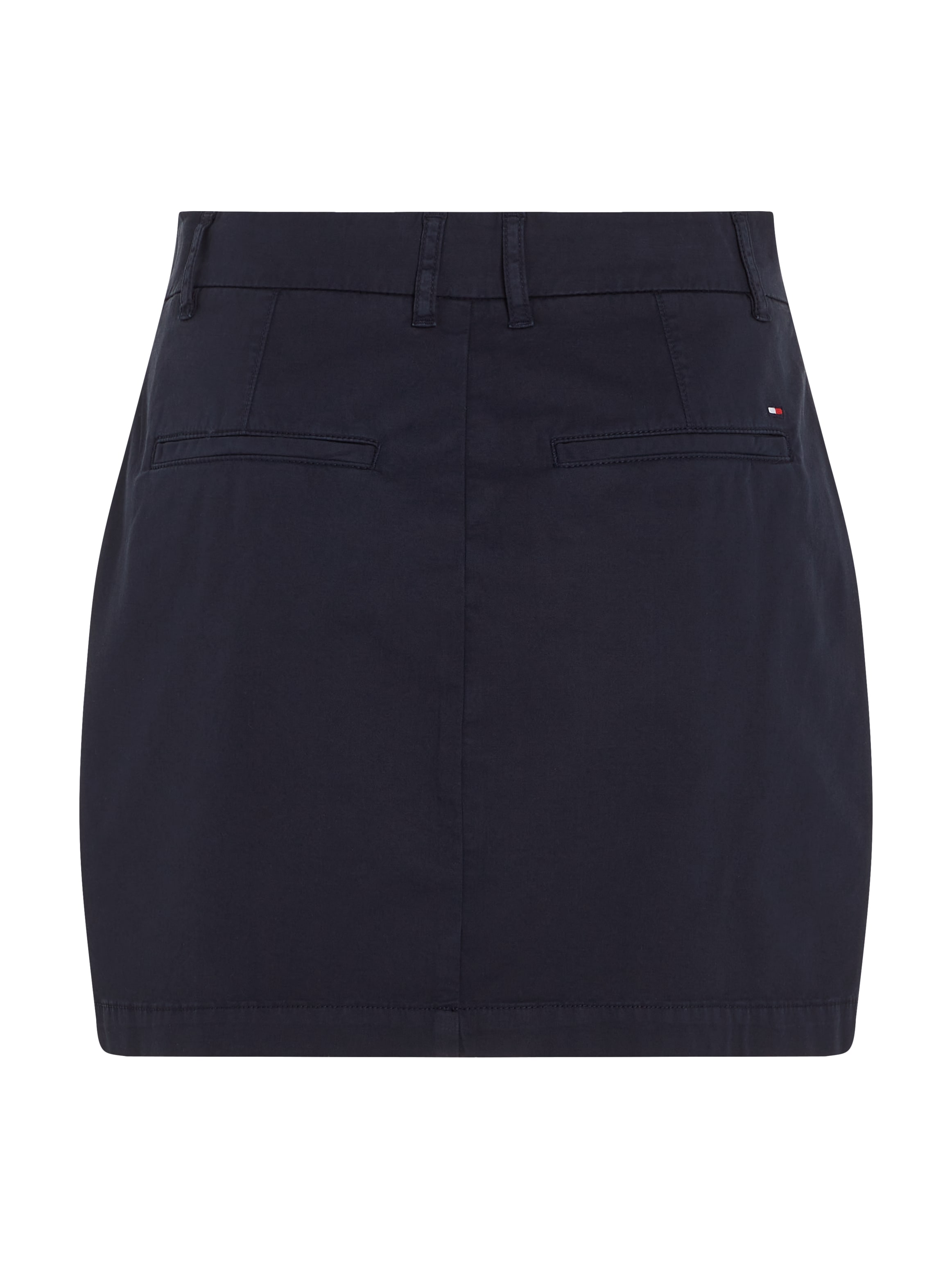 Tommy Hilfiger Minirock »COTTON GMD CHINO SKIRT«, Webrock mit Logostickerei