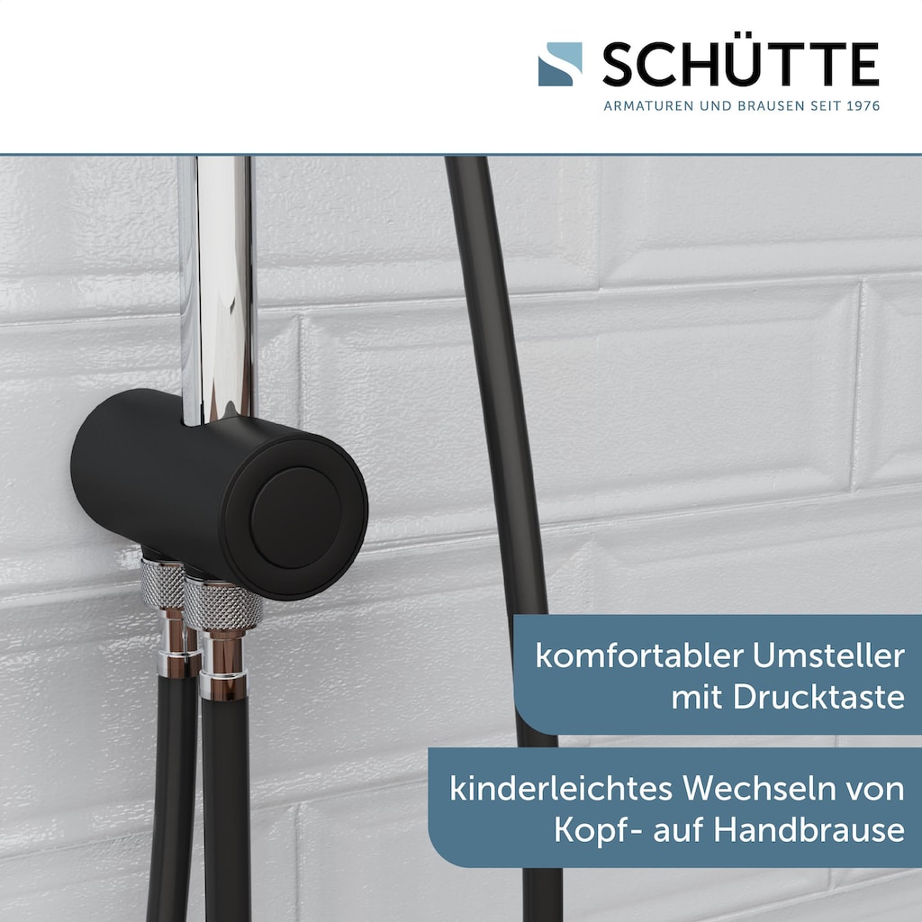 Schütte Duschsystem »MATAO RAIN«, Regendusche ohne Armatur, Handbrause mit 3 Funktionen