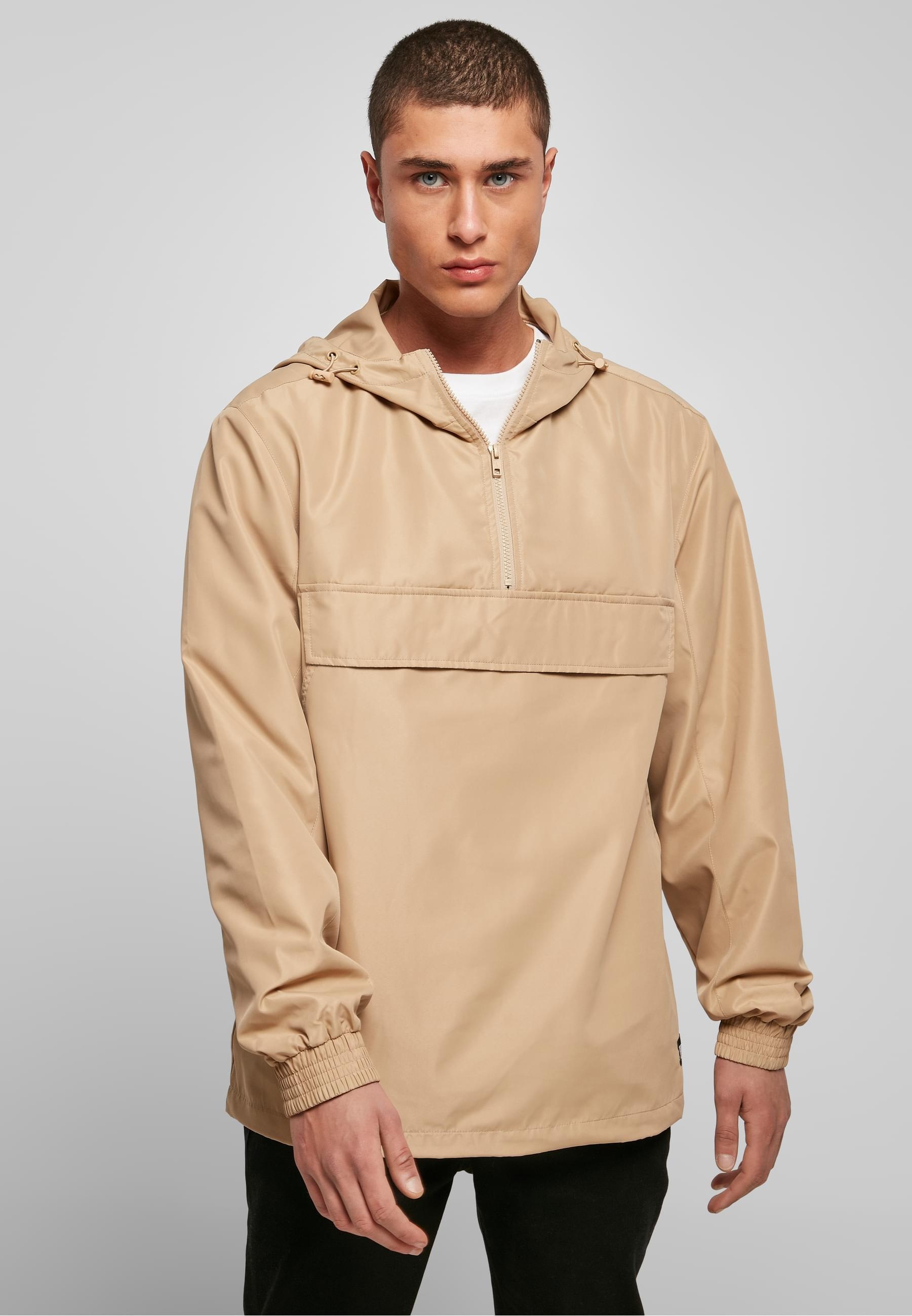 URBAN CLASSICS Anorak »Urban Classics Herren Recycled Basic Pull Over Jacket«, (1 St.), mit Kapuze