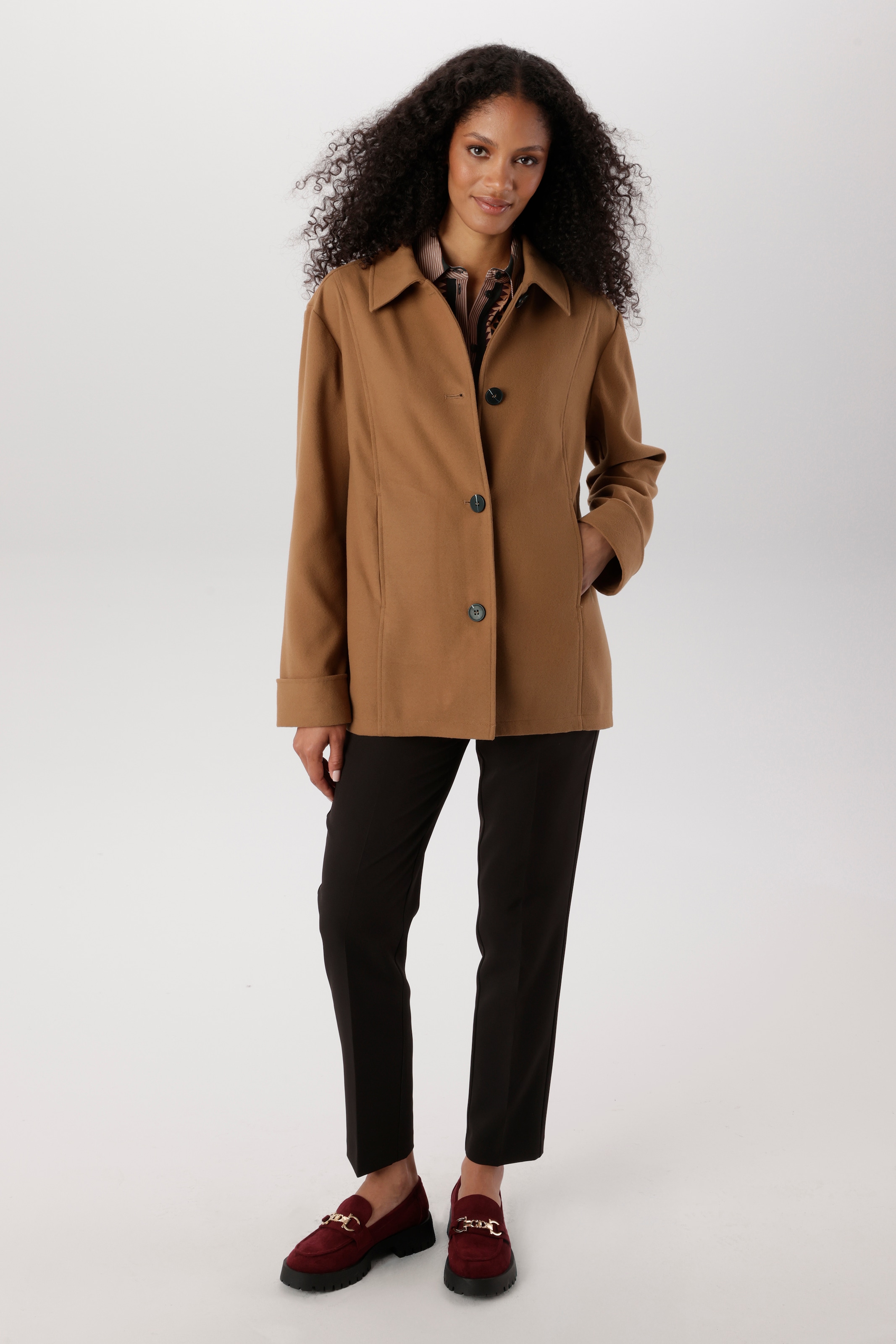 Aniston SELECTED Outdoorjacke weiches, trageangenehmes Wildlederimitat - NEUE KOLLEKTION