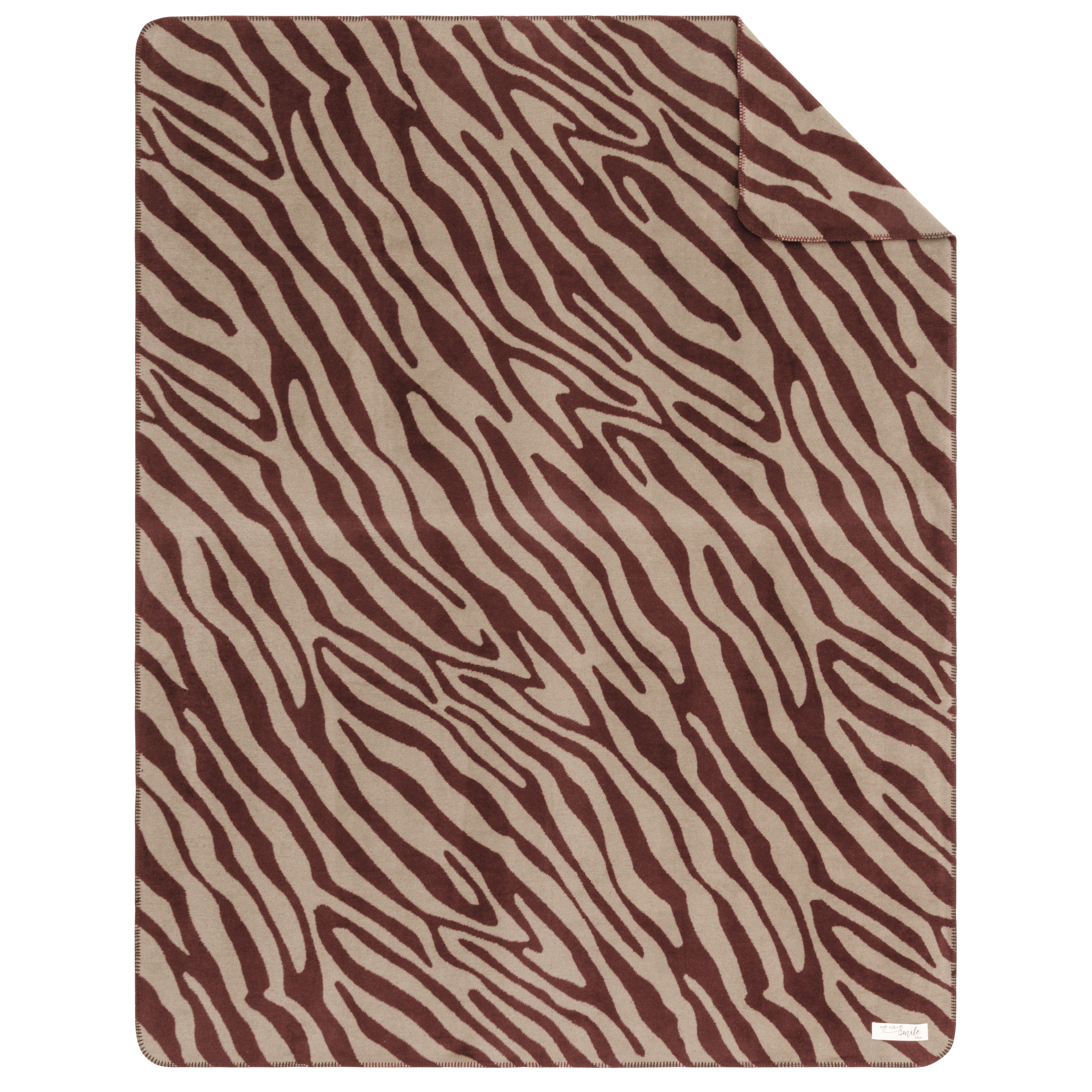 s.Oliver Wohndecke »s.Oliver Baumwollmischdecke« Elegantes Zebra-Muster in warmem Bordeaux und Beige