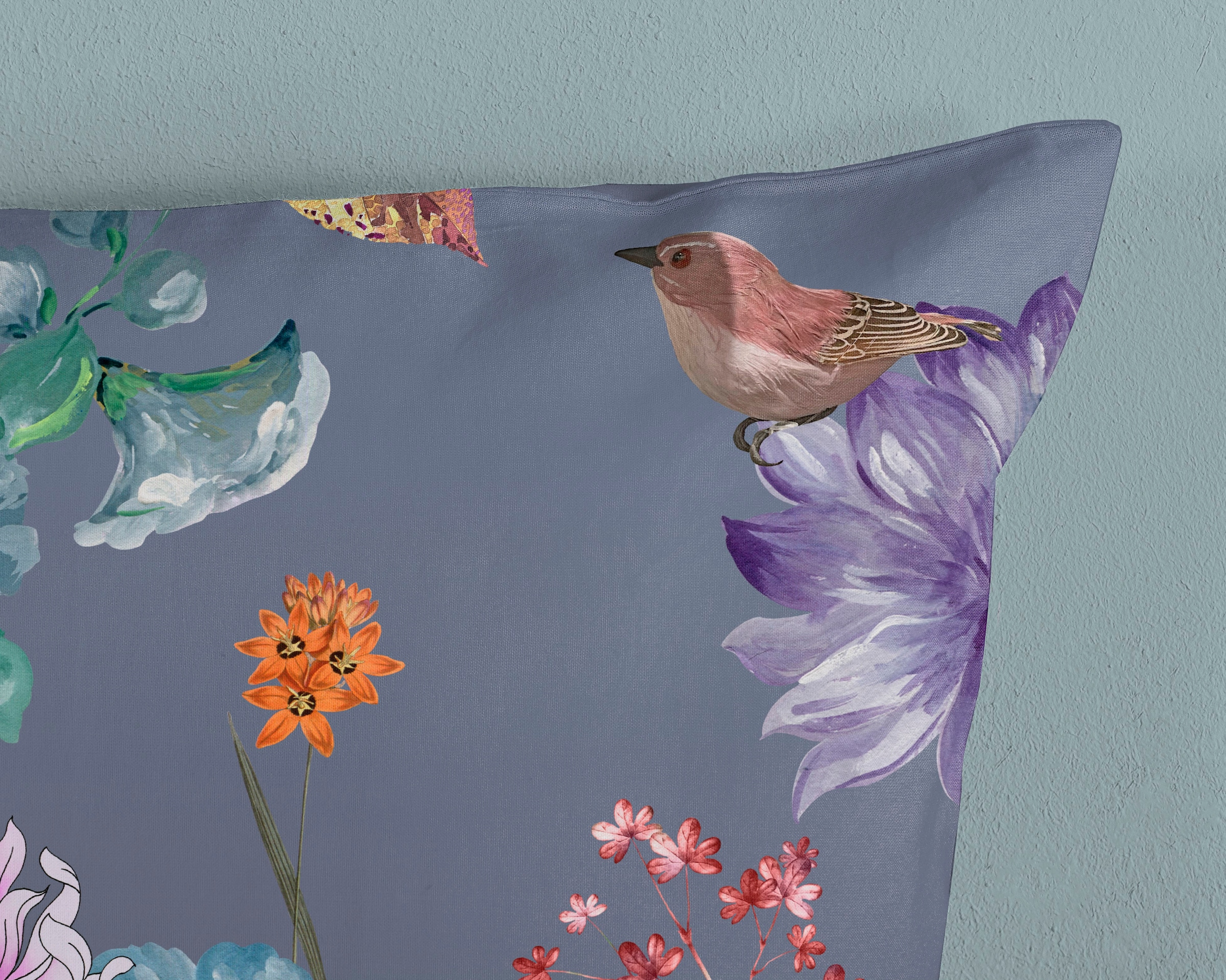 good morning Wendebettwäsche »Quinn1«, Baumwolle, 135x200, 2 Teilig, Reißverschluss, Wendeoptik, Blumen
