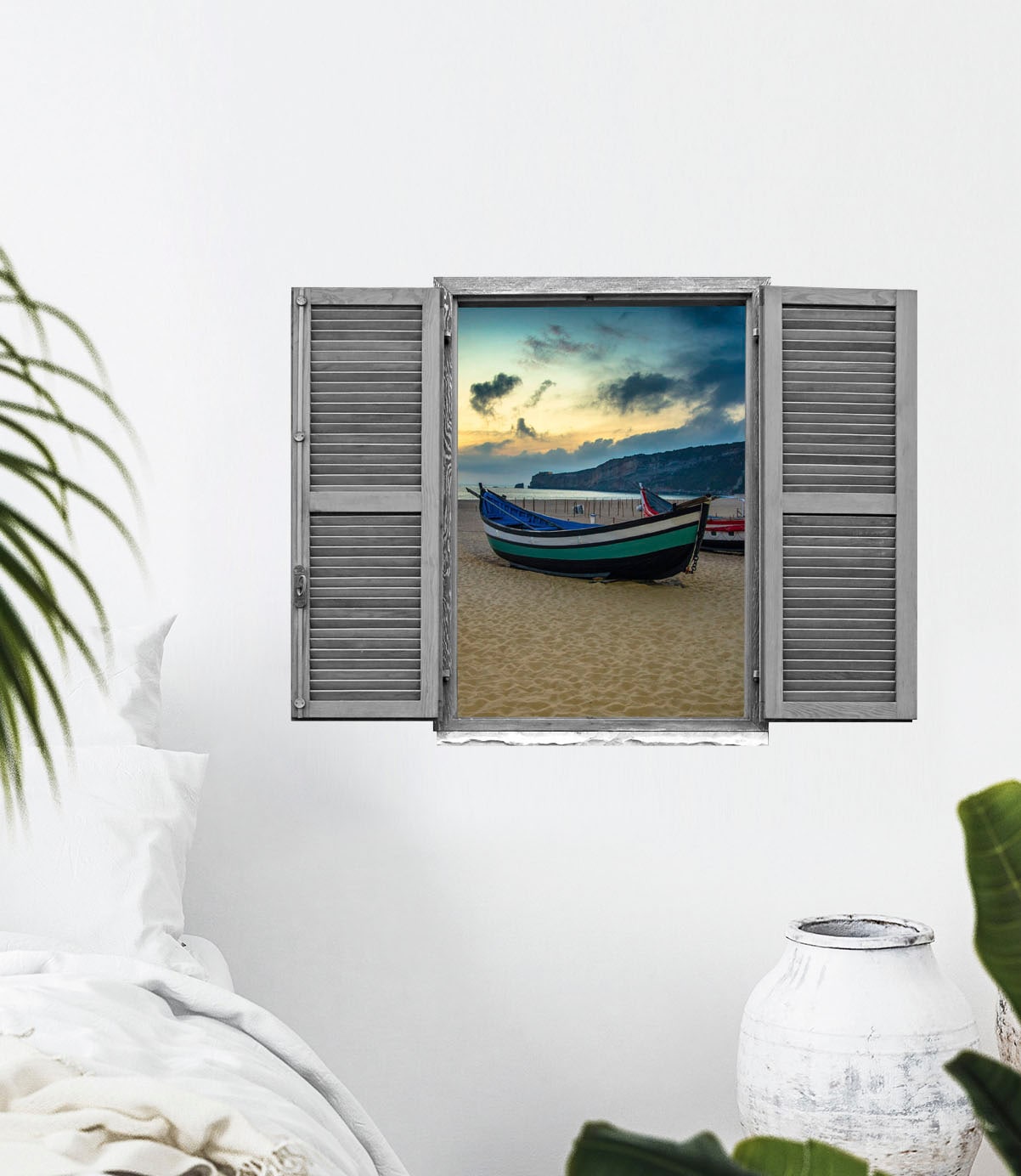 queence Wandtattoo "Boote am Strand", (1 St.), Wandsticker, Wandbild, selbs günstig online kaufen