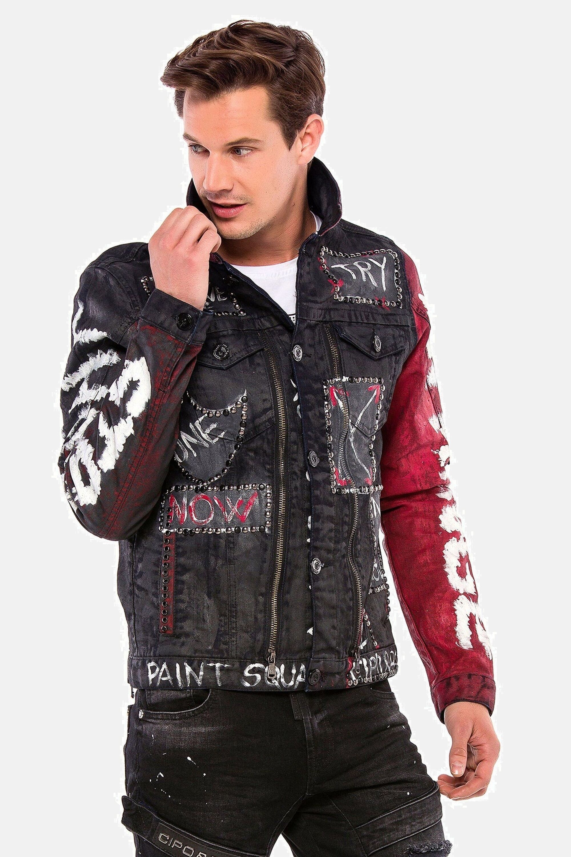 Cipo & Baxx Jeansjacke »Jacke«, ohne Kapuze, mit Knopfleiste, CJ248