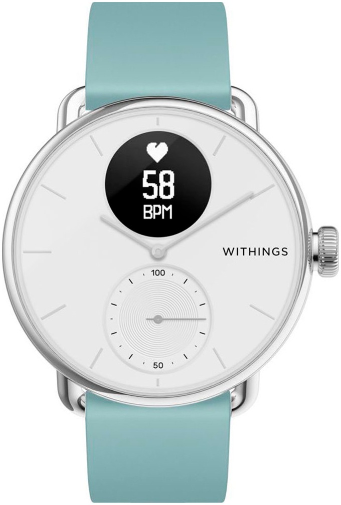 Withings Smartwatch-Armband »Silicone Wristband 18mm grey, für ScanWatch/2 38mm, ScanWatch Light«, Move, Move ECG und Steel, Steel HR 36mm - Material: Silikon, Edelstahl