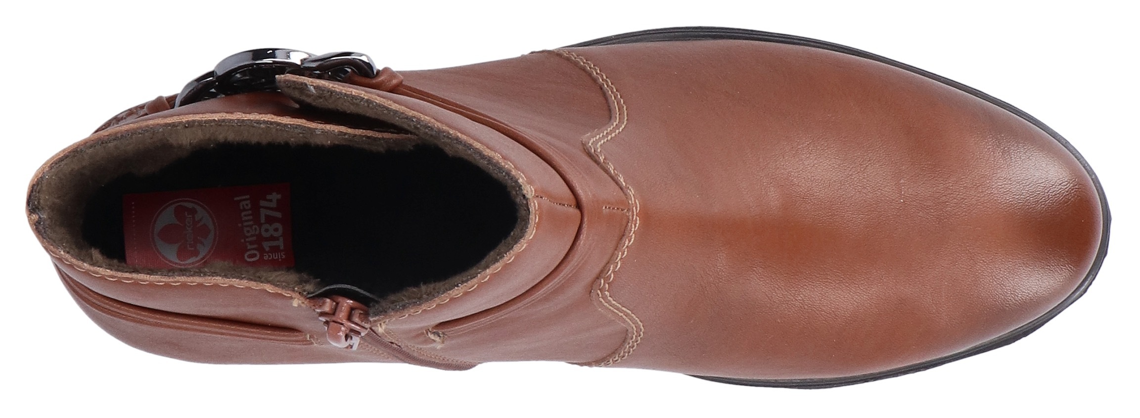 Rieker Stiefelette, Ankleboots, Klassik-Stiefelette, Blockabsatz, Innenreißverschluss