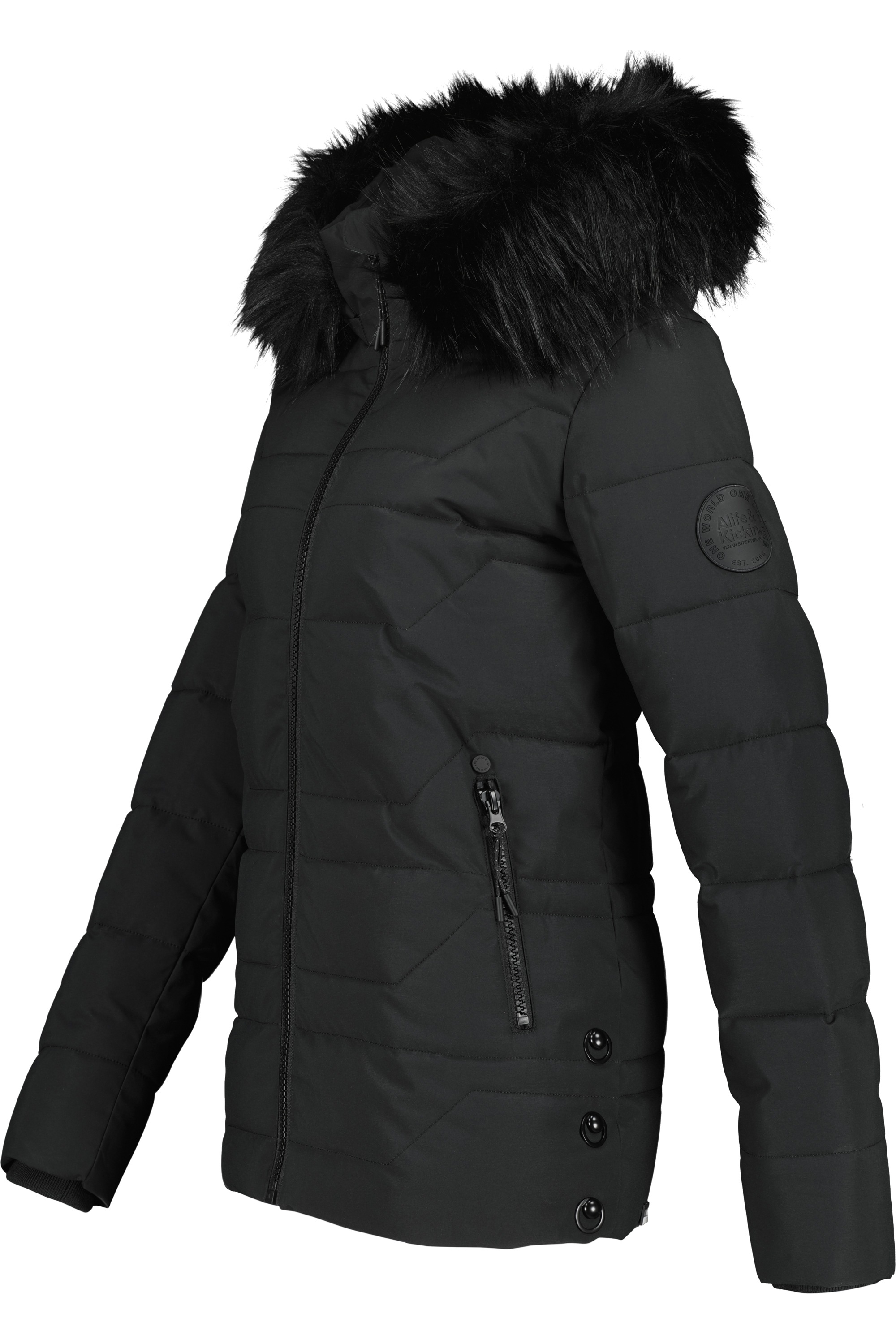 Alife & Kickin Winterjacke »Damen ZophiaAK A«, leicht taillierter Passform, Kapuze und Kunstfell sind abnehmbar