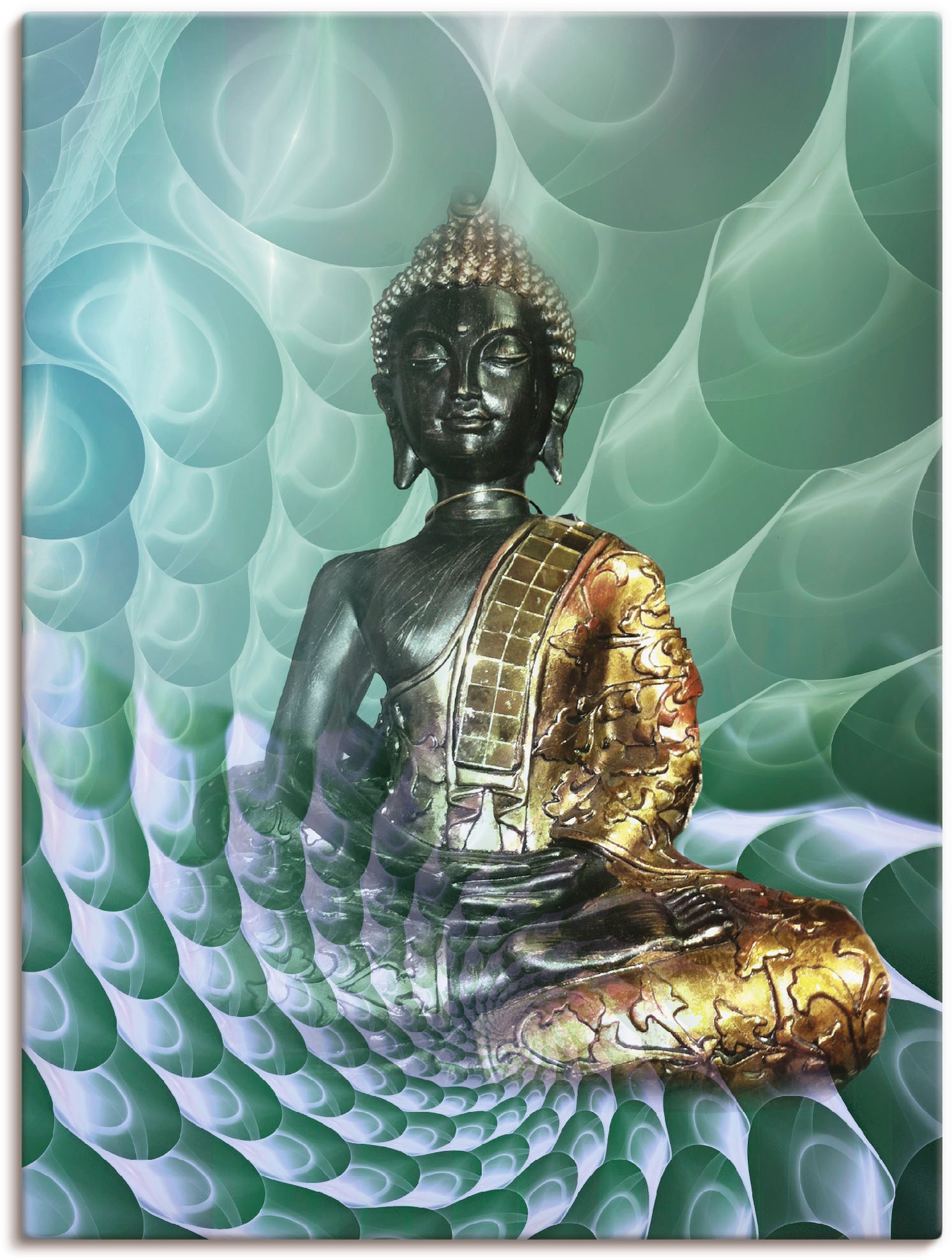 Artland Wandbild "Buddhas Traumwelt CB", Religion, (1 St.), als Alubild, Outdoorbild, Leinwandbild, Poster, Wandaufklebe