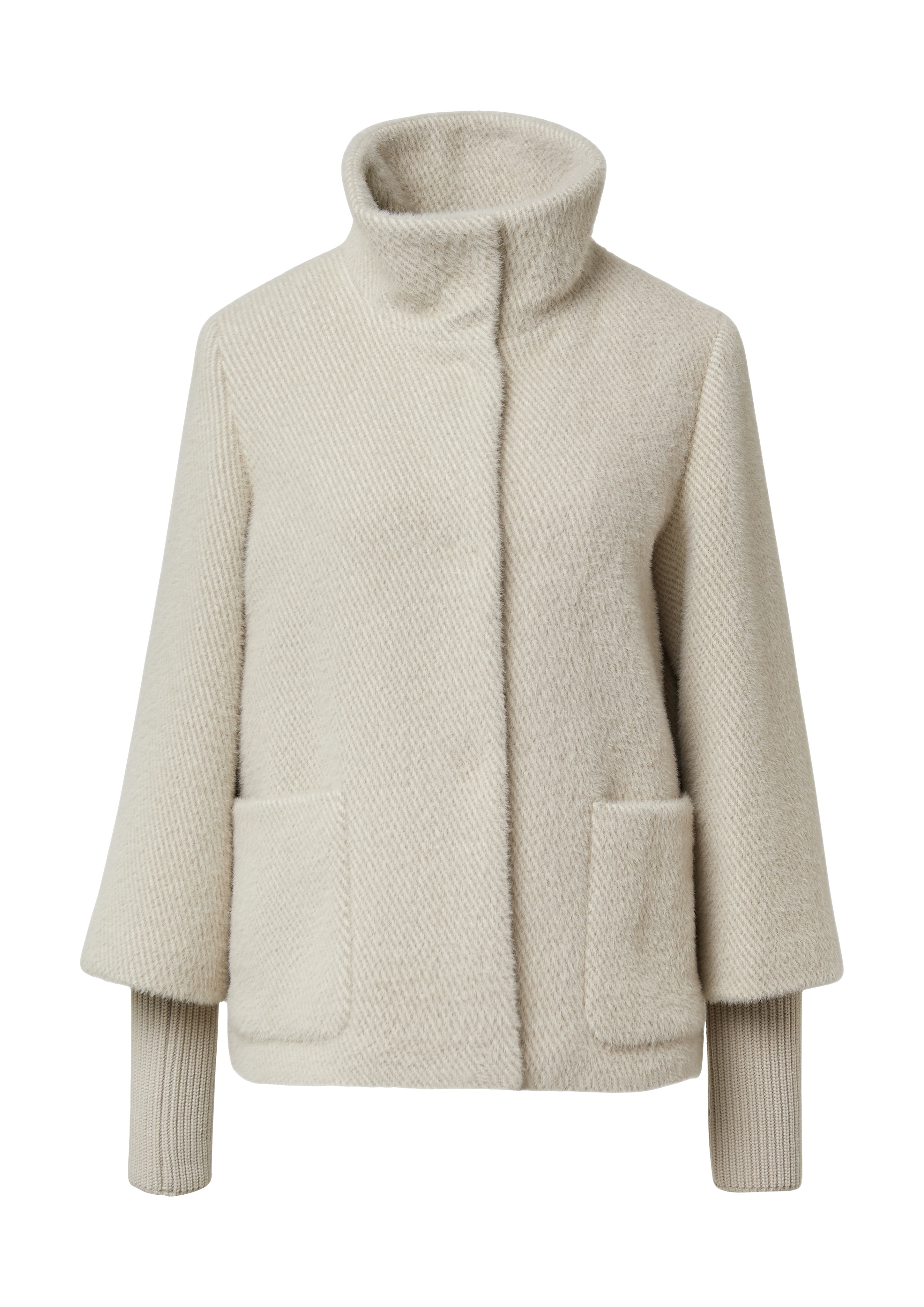 Thumbnail - s.Oliver BLACK LABEL Outdoorjacke ohne Kapuze mit hochschließendem Kragen