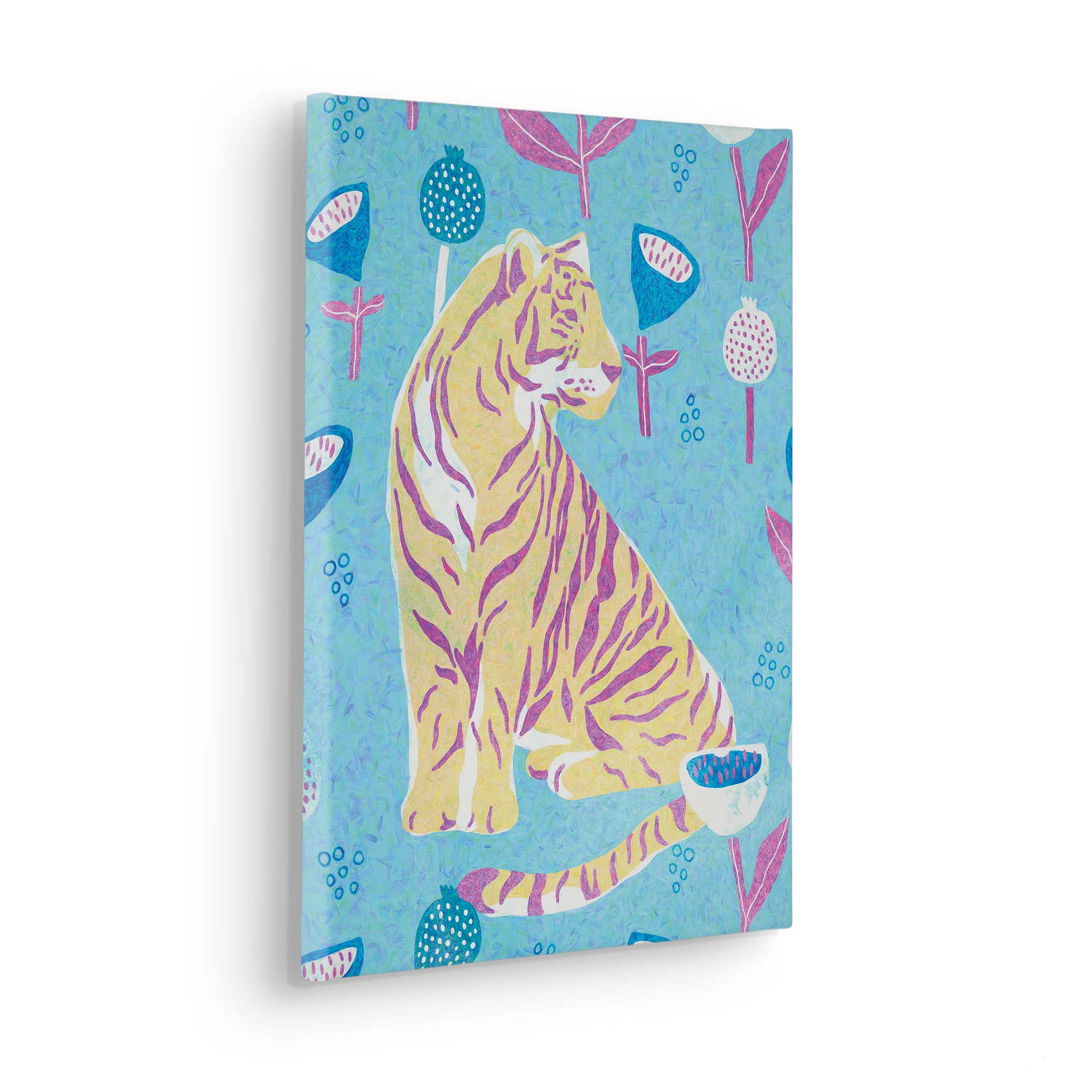 Komar "Vegan Tiger - Größe 30 x 40 cm" Natur 1 tlg. Keilrahmenbild mi Echth günstig online kaufen