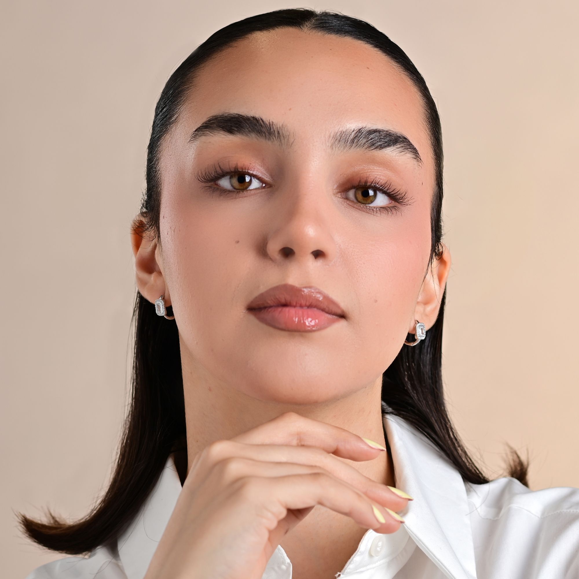 Adelia´s Klappcreolen "Ohrringe – Klappcreole aus 925 Silber mit Zirkonia" Ein kleines Geschenk mit großer Wirkung