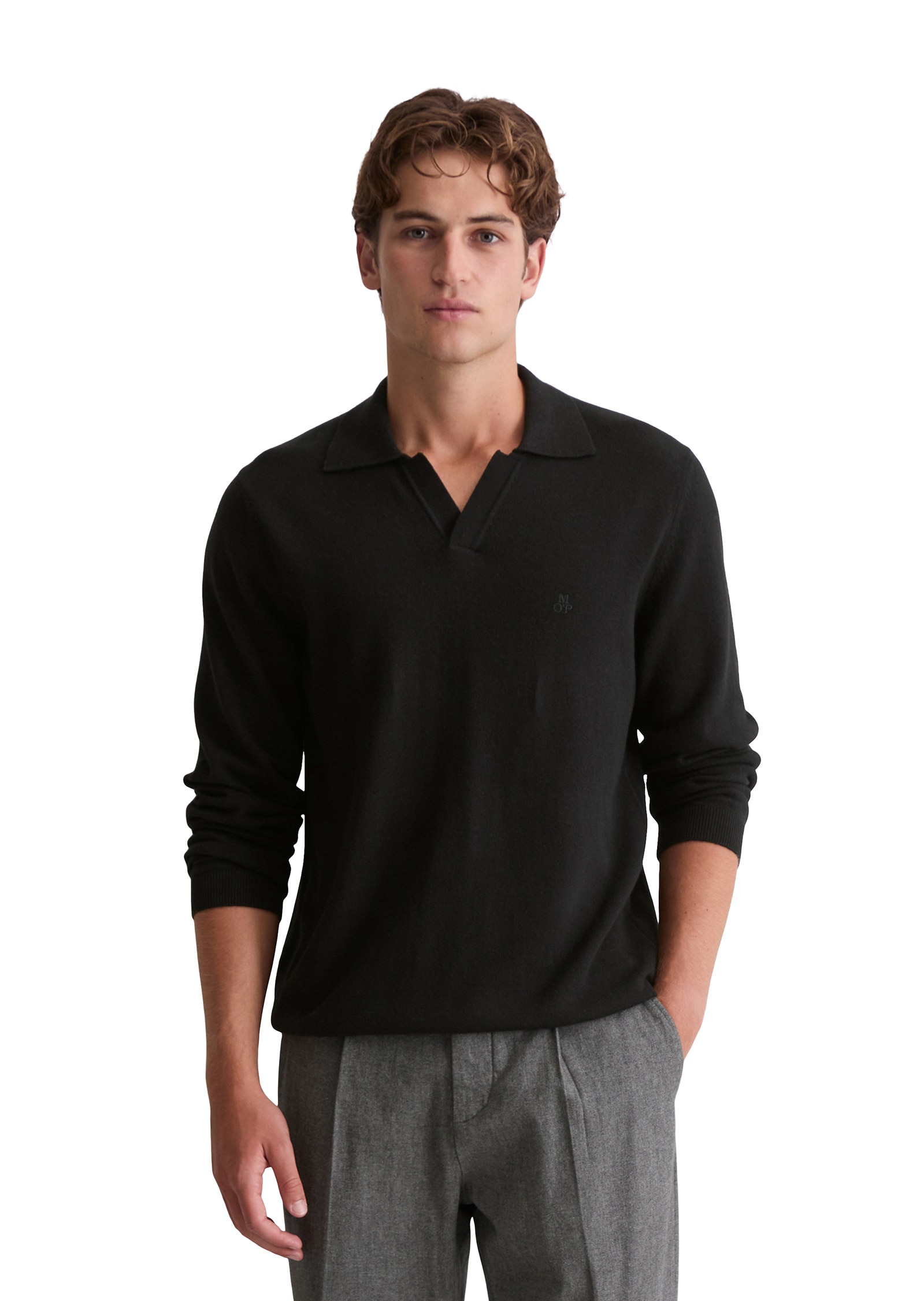 Marc OPolo Rundhalspullover "aus softem Bio-Bauwoll-Schurwoll-Mix" günstig online kaufen