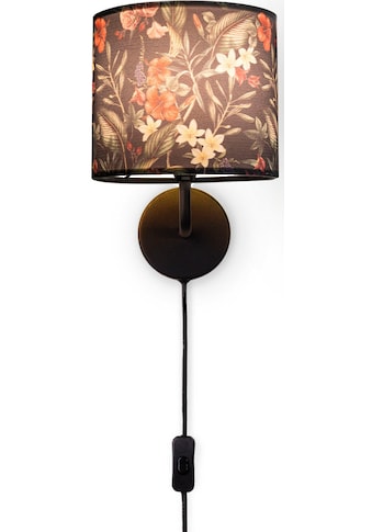 Paco Home Wandleuchte »Luca Flower« Stofflampe B...