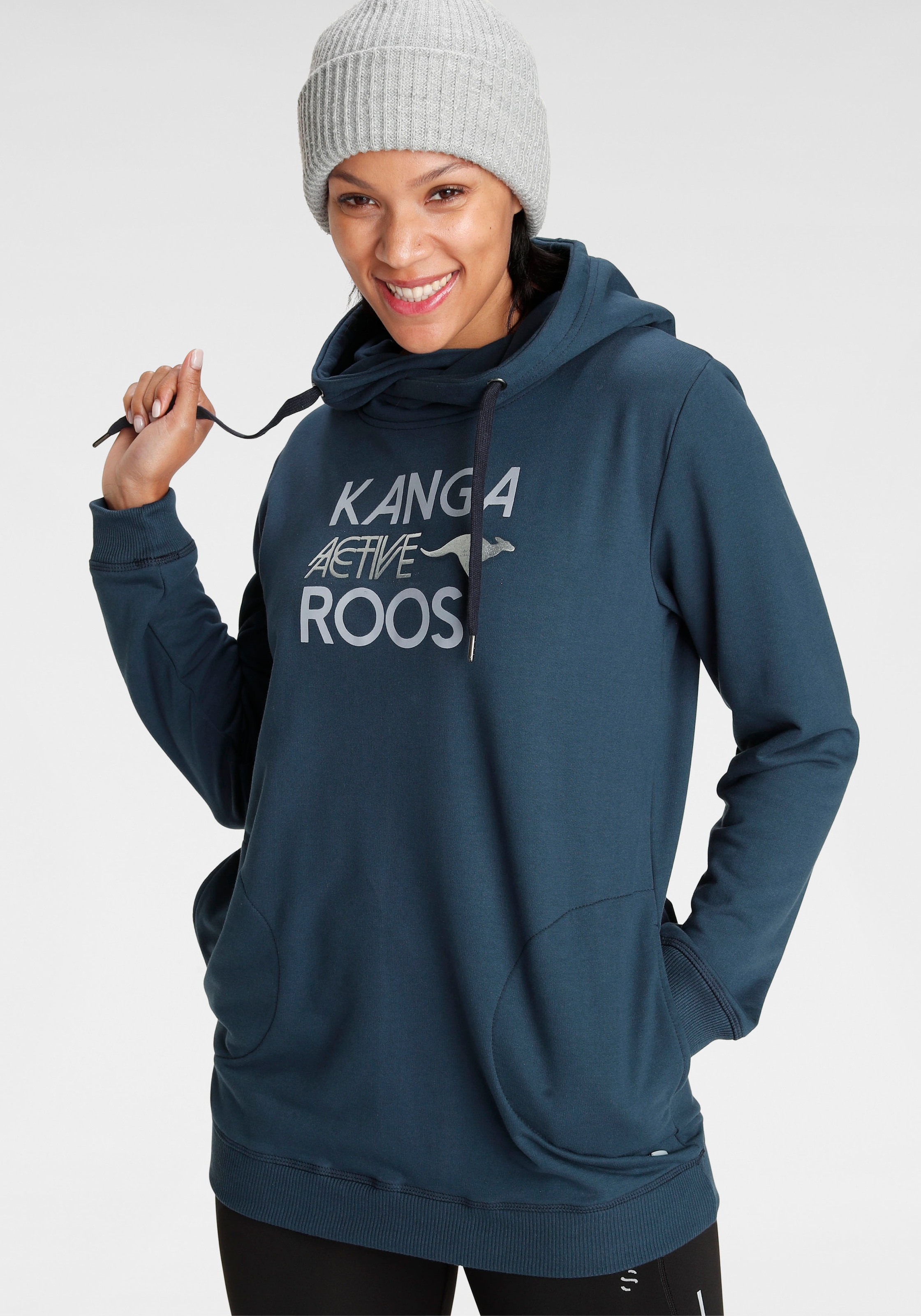 KangaROOS Sweatshirt, lange Ärmel, figurumspielende Passform günstig online kaufen