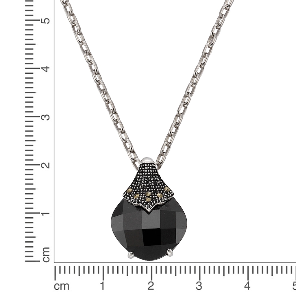 Zeeme Kette mit Anhänger »925/- Sterling Silber Markasit Achat«