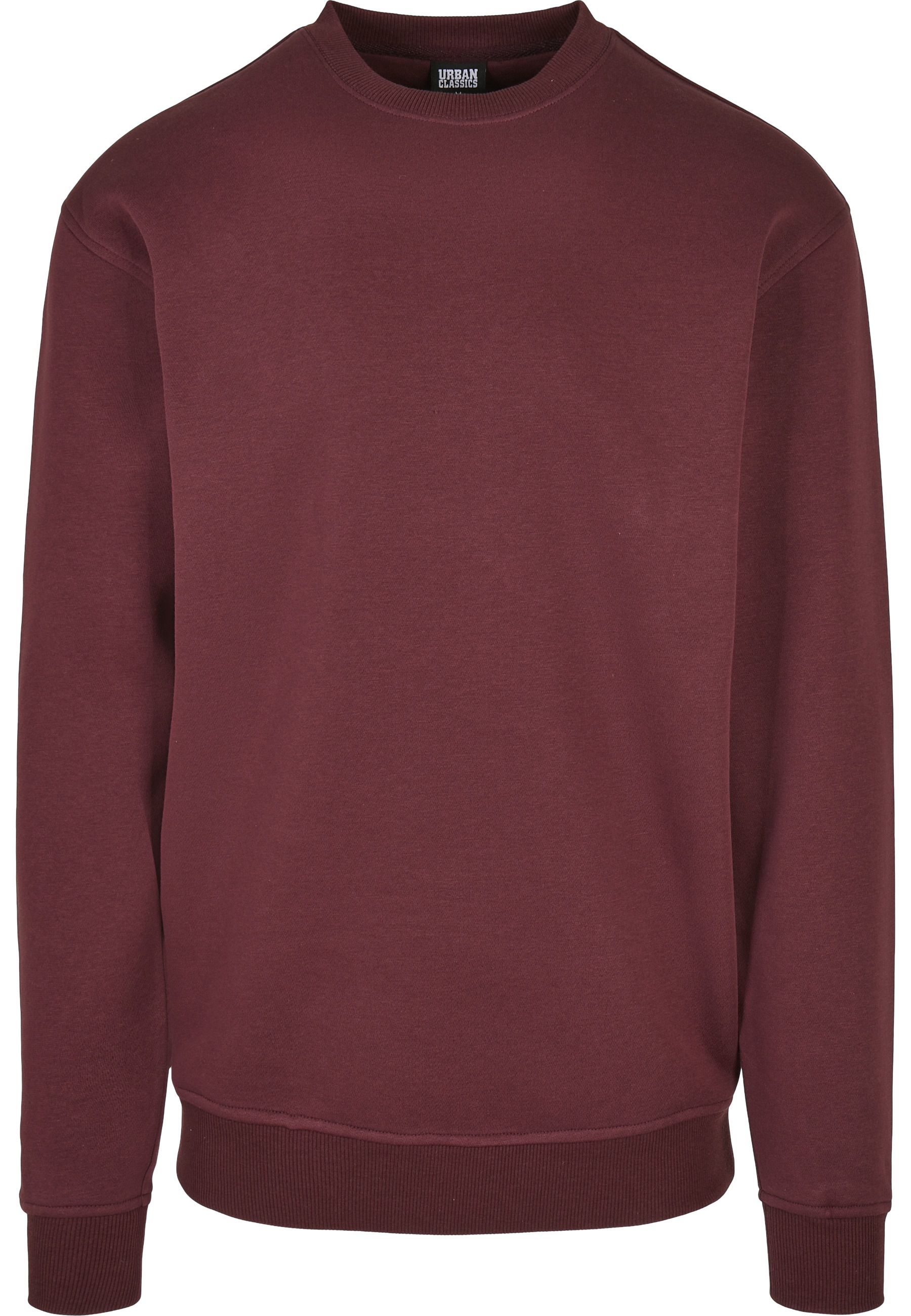 Sweatshirt URBAN CLASSICS "Urban Classics Herren Crewneck Sweatshirt", Herren, Gr. XXL, cherry, 65% Baumwolle, 35% Polyester, unifarben, Rundhals, Sweatshirts Sweatshirt