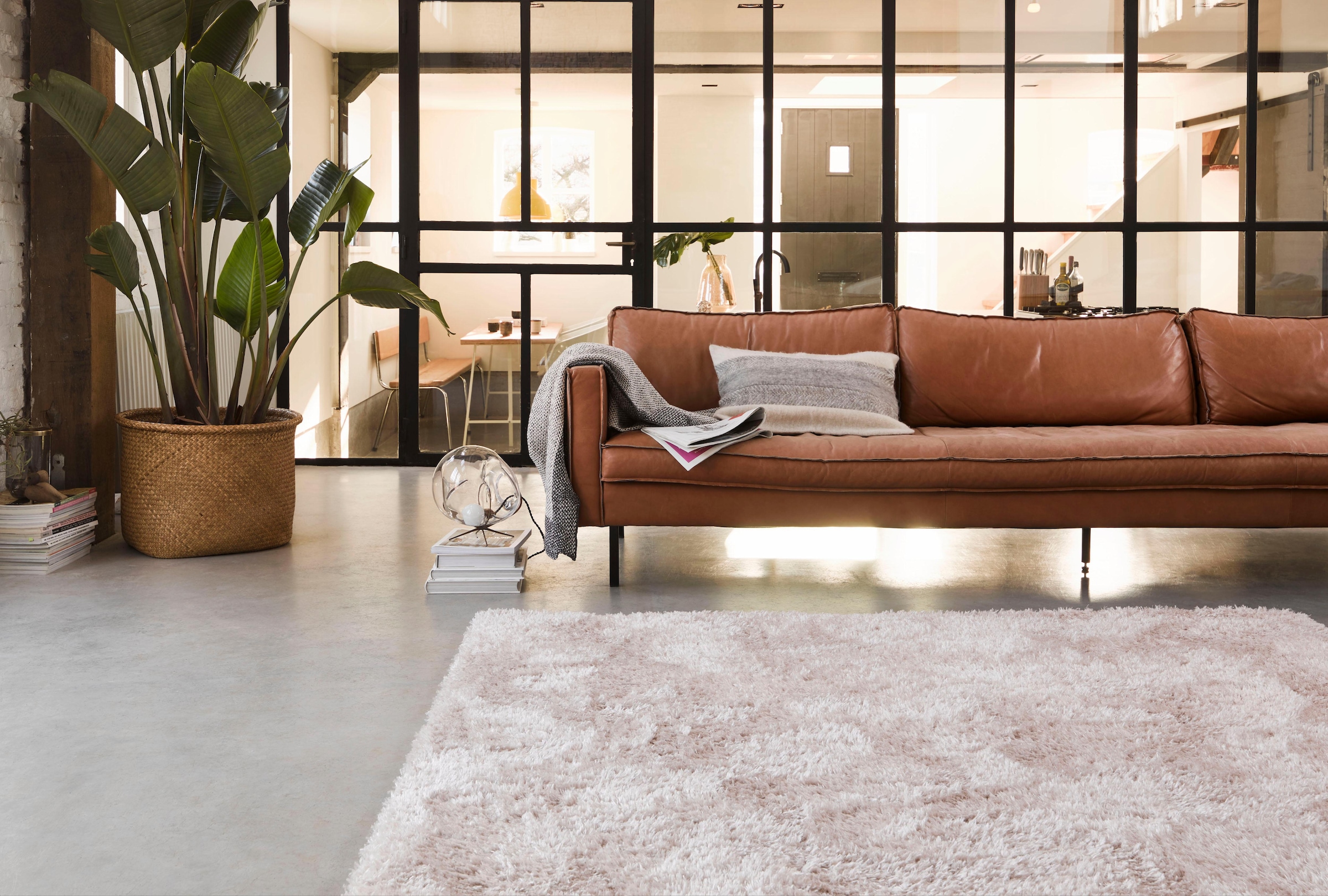 Wecon home Hochflor-Teppich »Toubkal«, rechteckig, 50 mm Höhe, Wohnzimmer