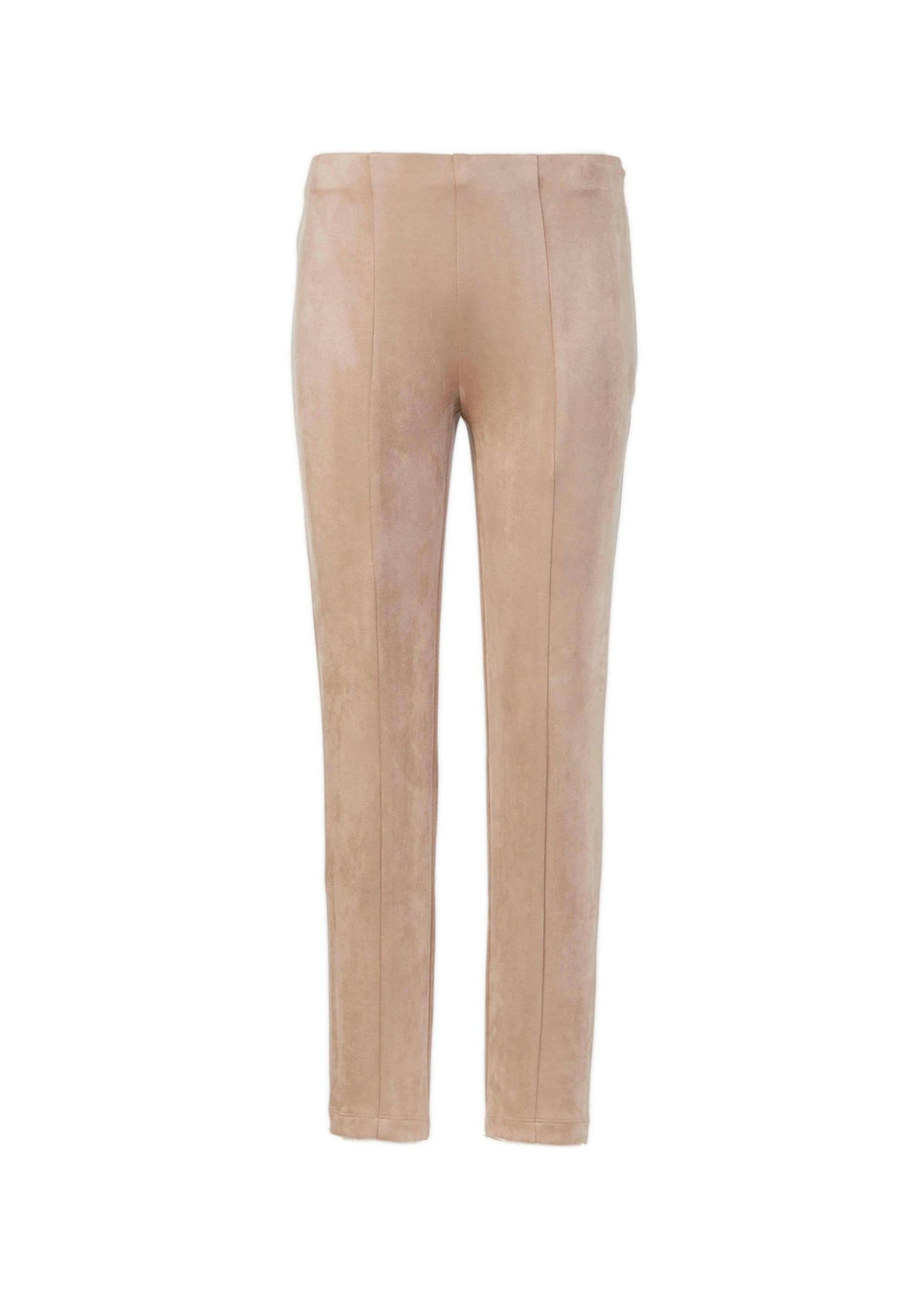 GOLDNER 2-in-1-Hose "Kurzgröße Moderne Leggings in trendigem Velourslederimitat" Ohne
