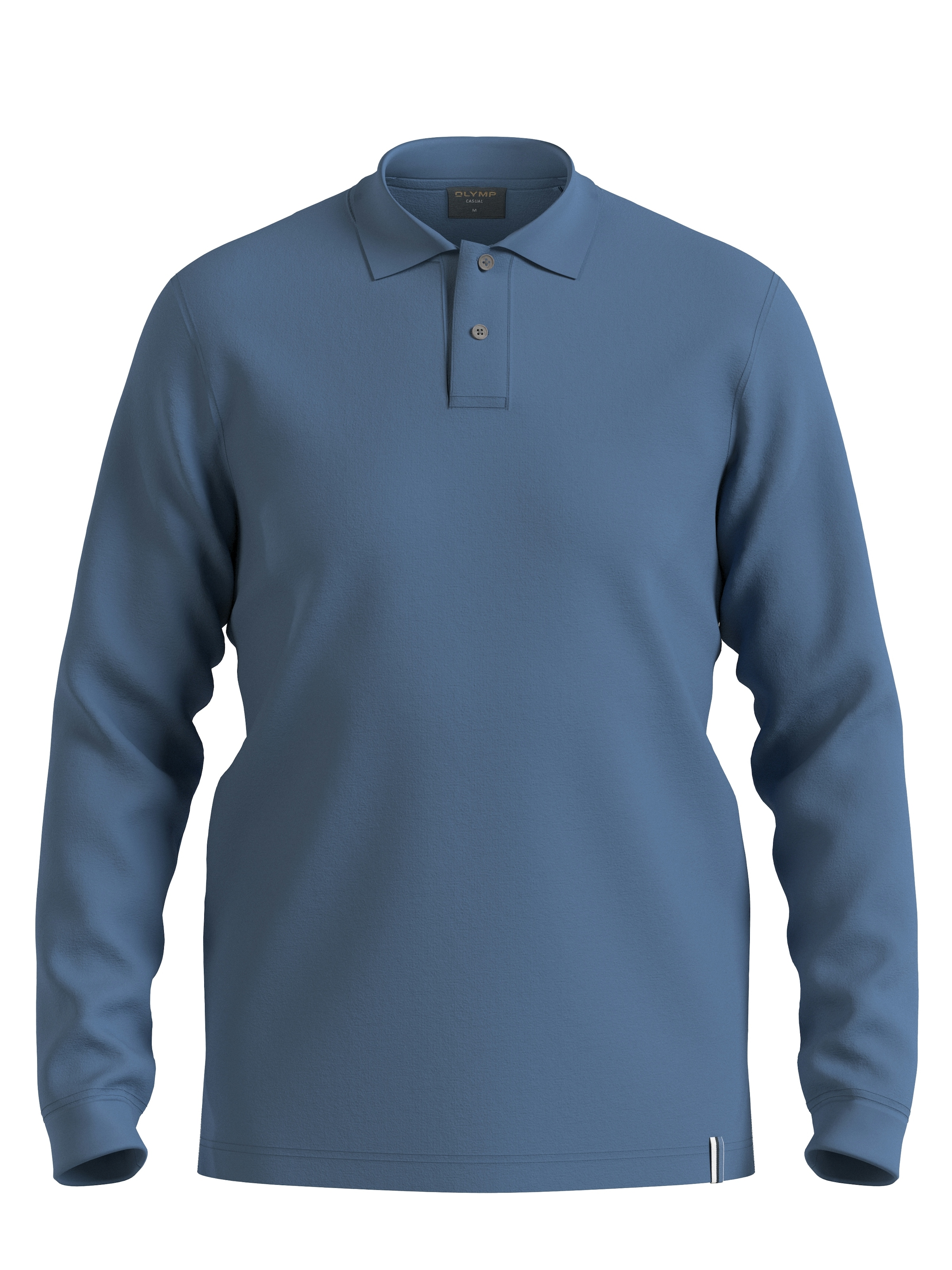 OLYMP Langarm-Poloshirt regular fit, basic, formbeständig