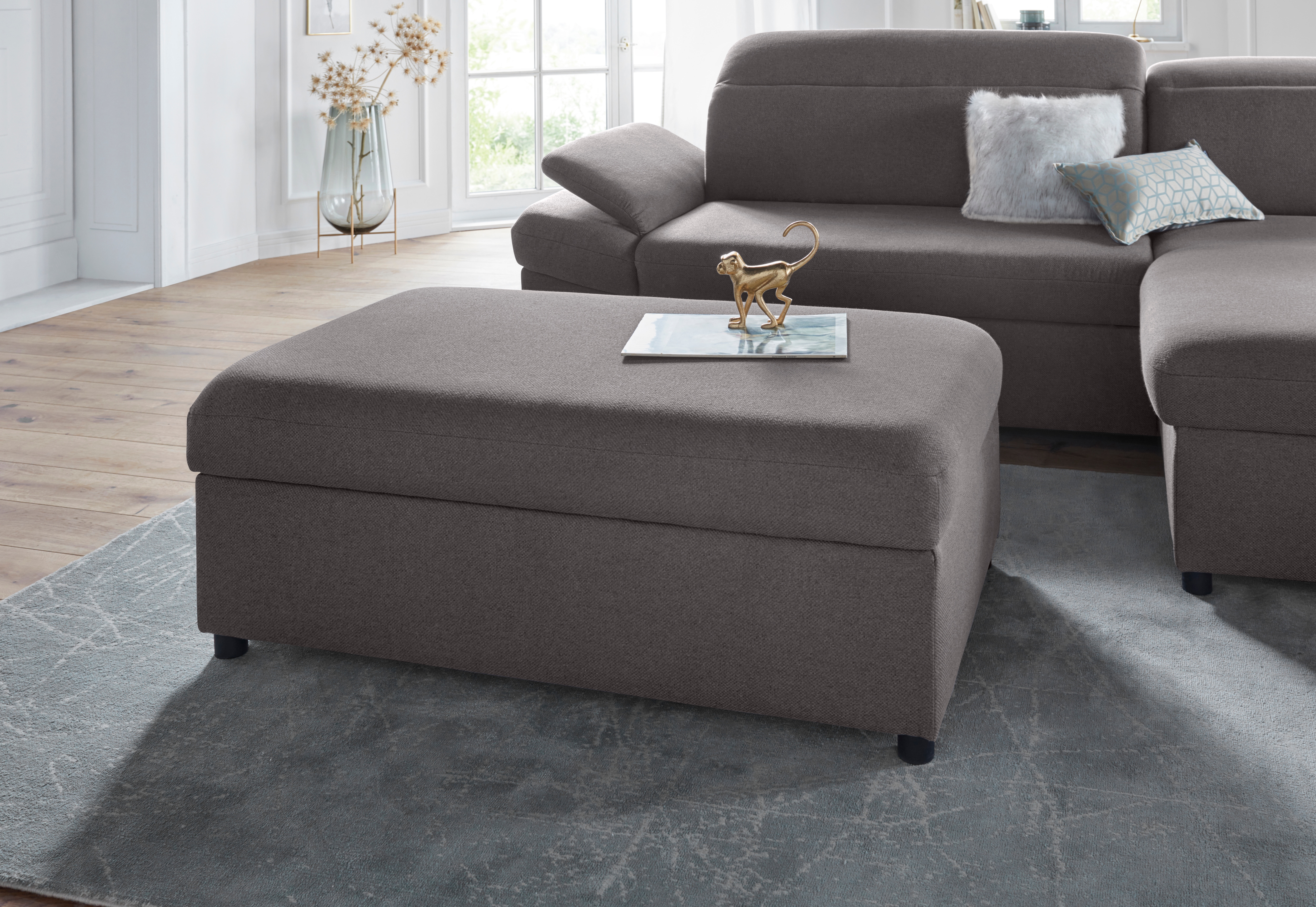 exxpo - sofa fashion Hocker "Kyoto Bankhocker mit Staufach unter der Sitzfläche"