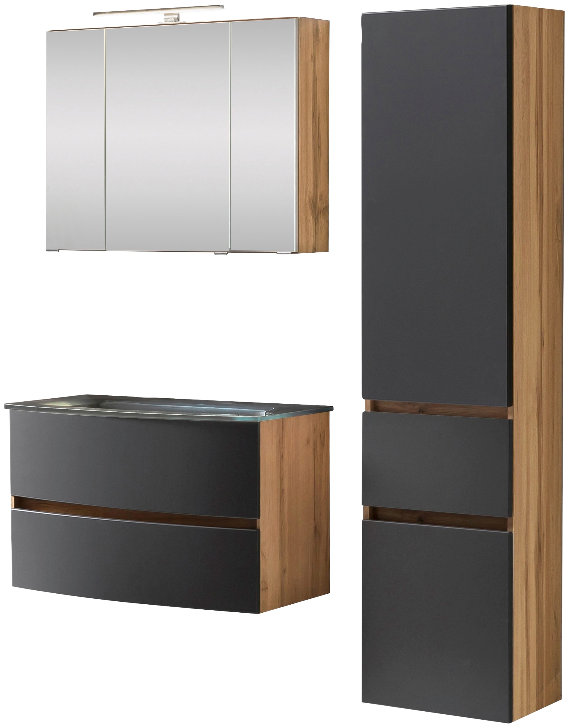 welltime Badezimmer-Set "Kaunas" Set, 3 Stk. tlg. günstig online kaufen