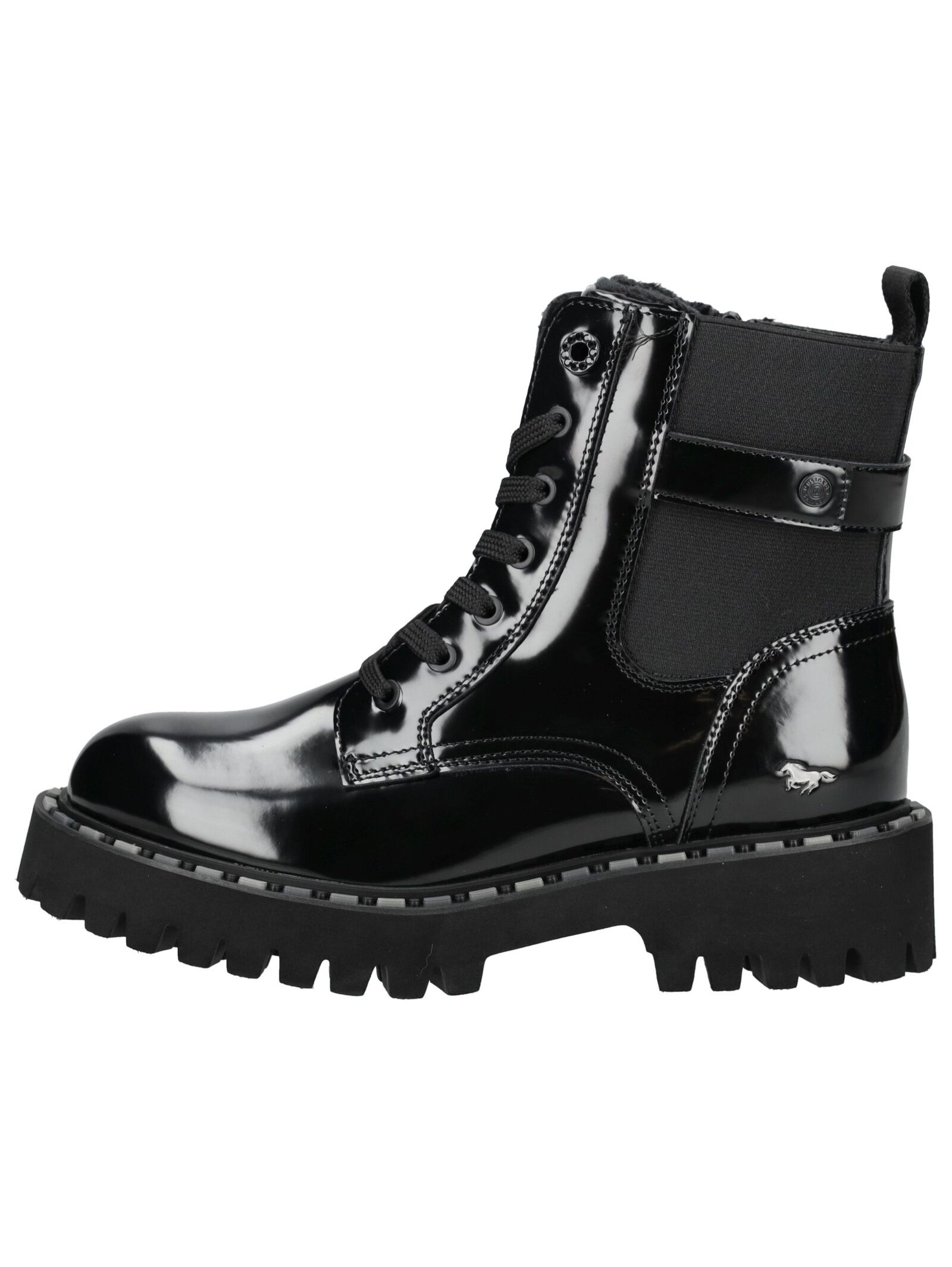 Mustang Shoes Schnürstiefelette "Mustang Shoes Stiefelette Lederimitat/Text günstig online kaufen