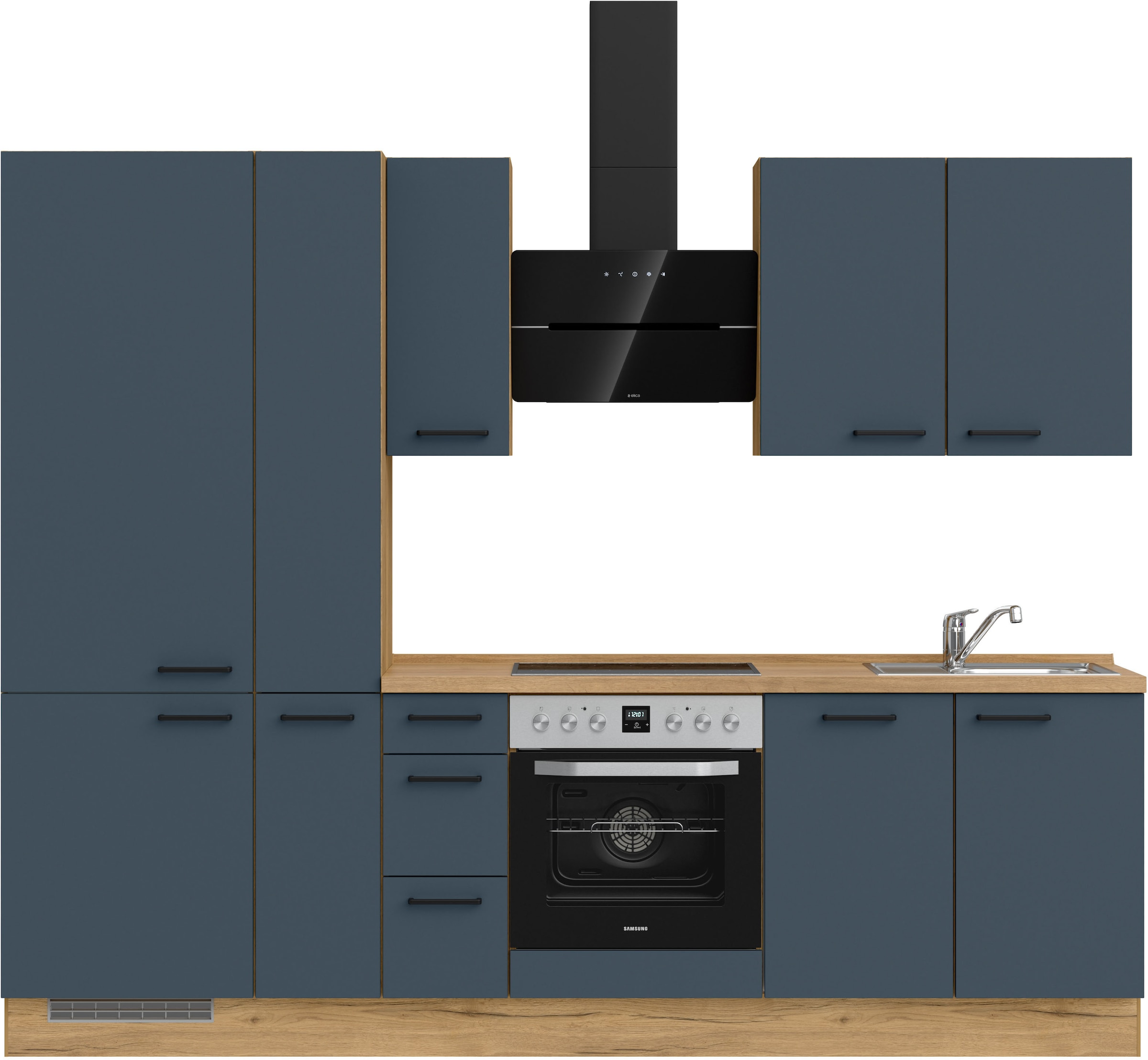 nobilia ""Easytouch II", NEU: individuell anpassbar mit gratis Profi-Beratung" vormontiert, Breite 270 cm, Ausrichtung wählbar, wahlw. mit E-Geräten