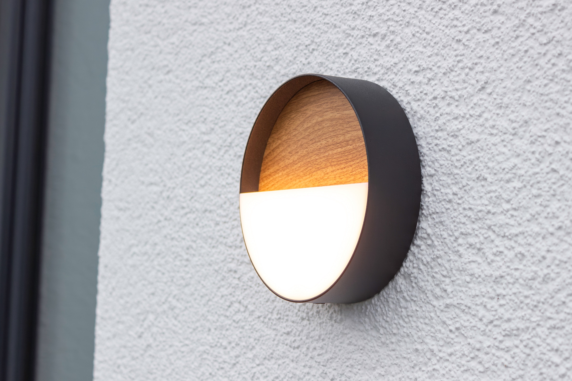 ECO-LIGHT LED Außen-Wandleuchte »LED-Wandleuchte MEG holzfarben«, 1 flammig, Leuchtmittel LED-Board | LED fest integriert, Akku-Licht für Innen & Außen