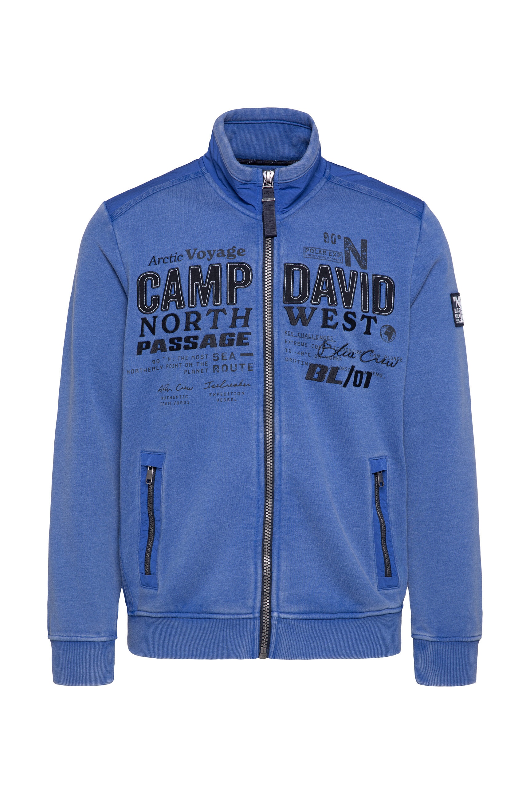 CAMP DAVID Sweatjacke, mit Reißverschlusstaschen