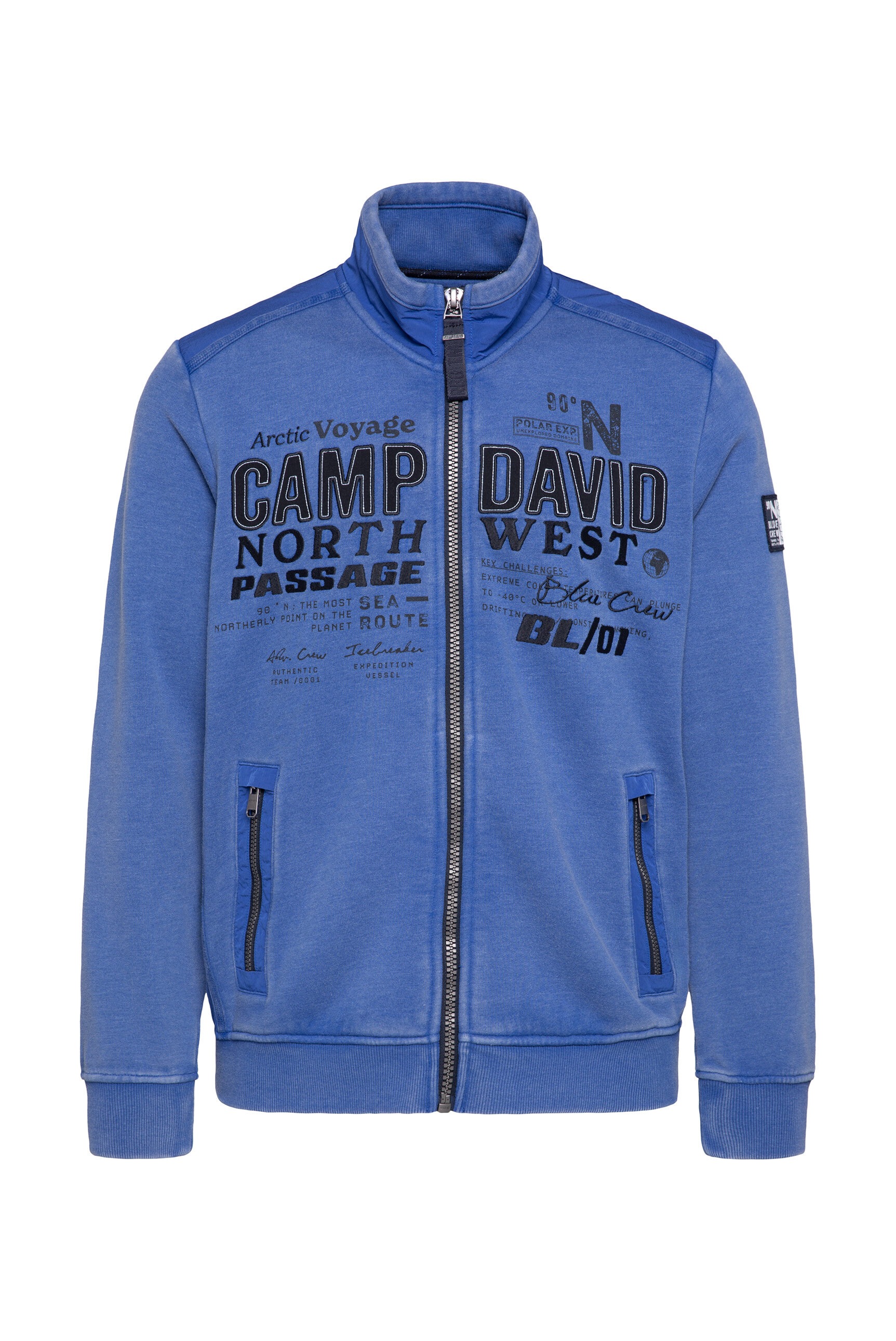 CAMP DAVID Sweatjacke mit Reißverschlusstaschen günstig online kaufen