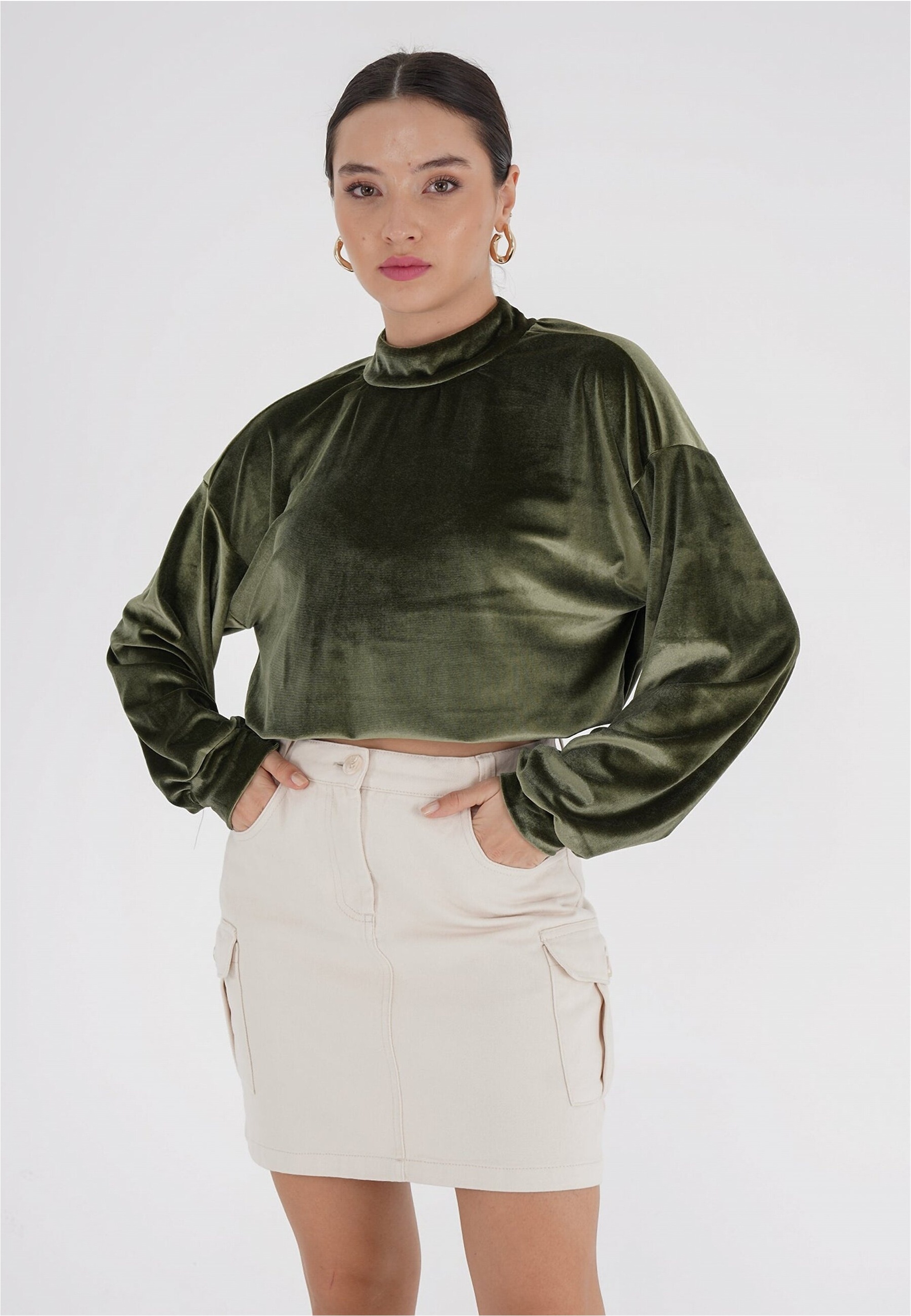 freshlions Klassische Bluse "Remy" 1 Stk. mit Knopfleiste im Nacken günstig online kaufen