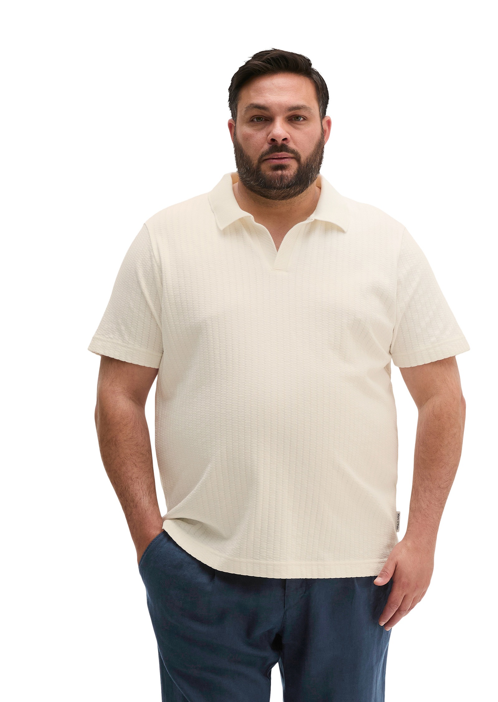 Marc OPolo Poloshirt "aus schwerem Ripp-Jersey"