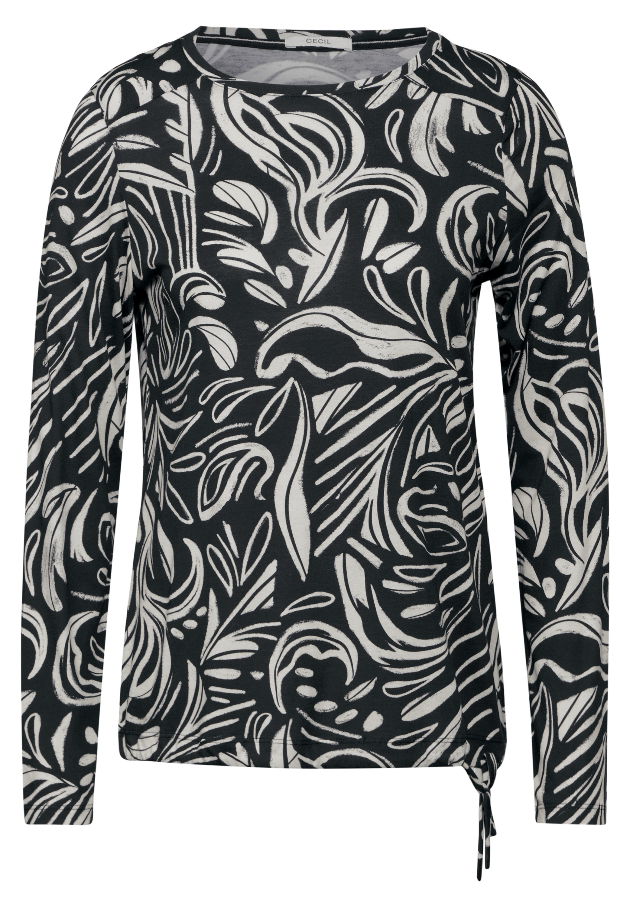 Cecil Langarmshirt, mit Materialmix