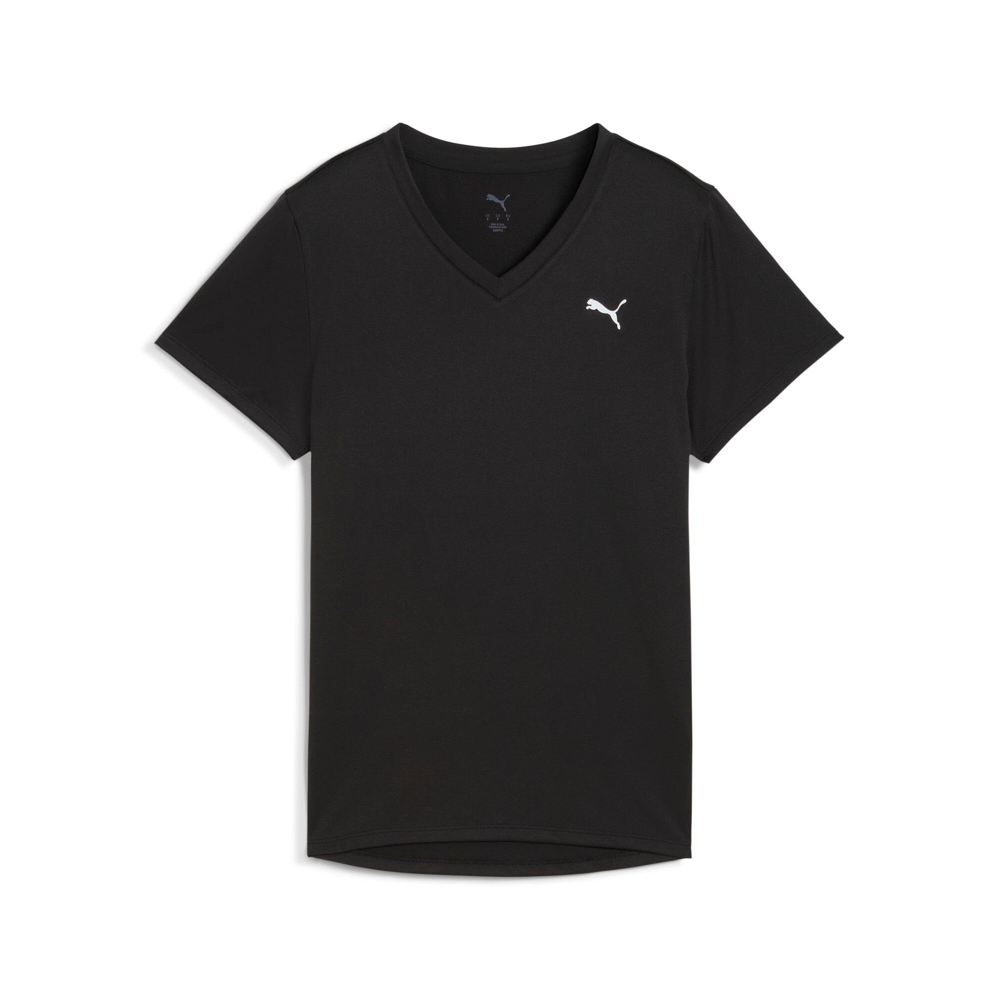 PUMA Trainingsshirt »W TAD ESSENTIAL VNECK TEE« körperbetonte Passform, mit DryCELL Technologie, atmungsaktiv