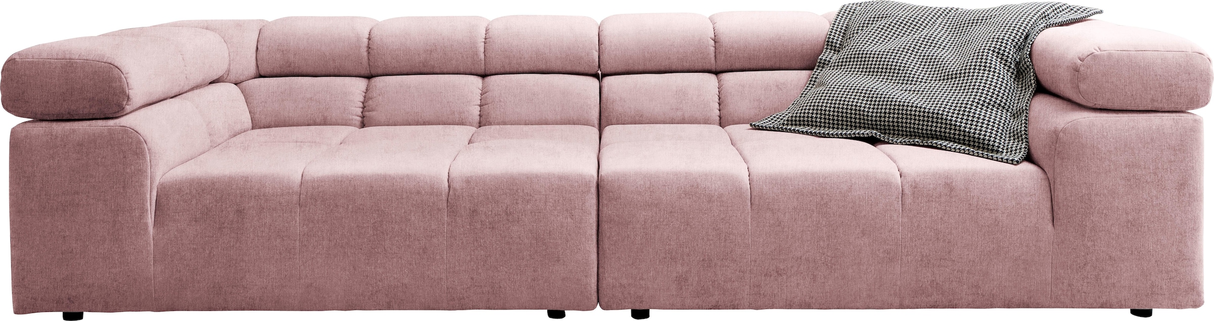 Home affaire Big-Sofa "Ancona B/T/H: 290/110/70 cm" auffällige Steppung, in günstig online kaufen