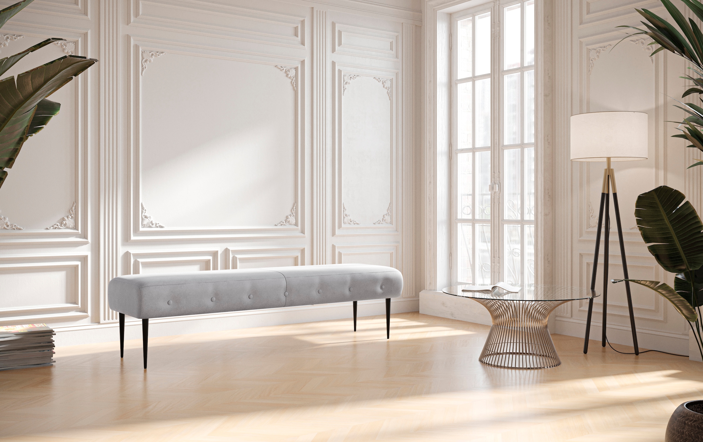 Places of Style 3-Sitzer "Amber", mit Knopfheftung,in verschieden Stoffarte günstig online kaufen