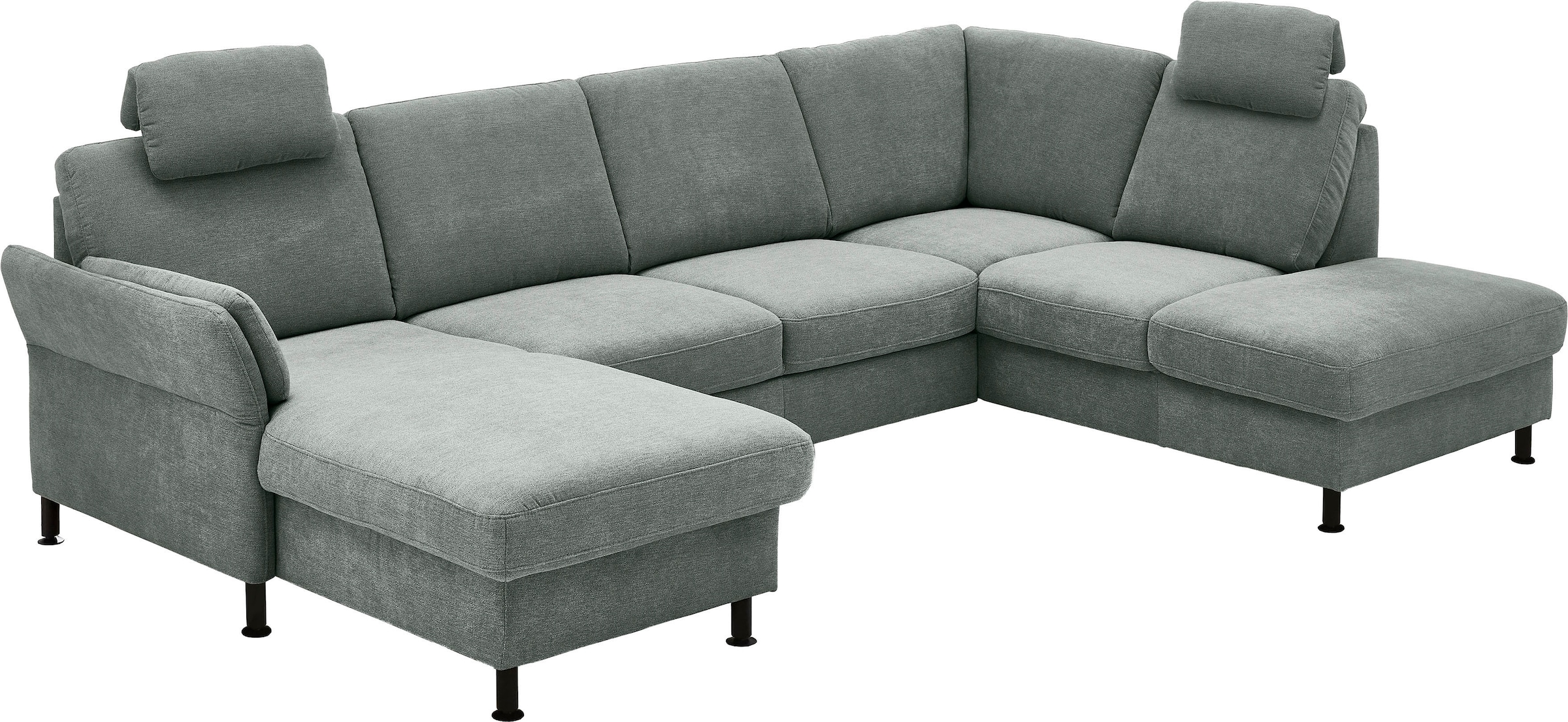 Die PlanBar Wohnlandschaft "ZE-EM18013 U-Form, Breite 305 cm" wahlweise mit Kopfstützen und Liegearmlehne