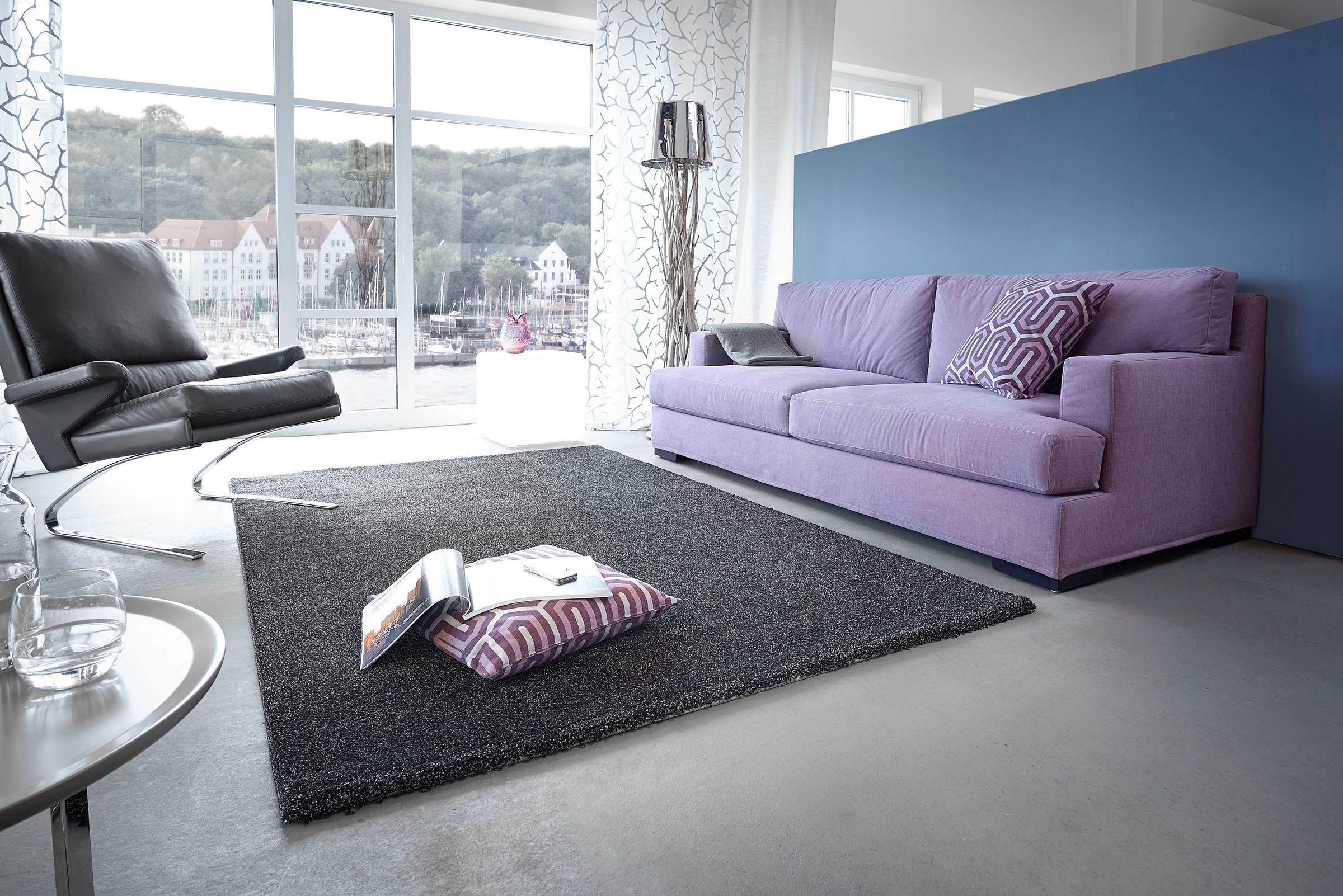 ASTRA Teppich "Samoa Uni" rechteckig 20 mm Höhe hochwertiger Kurzflor in vi günstig online kaufen