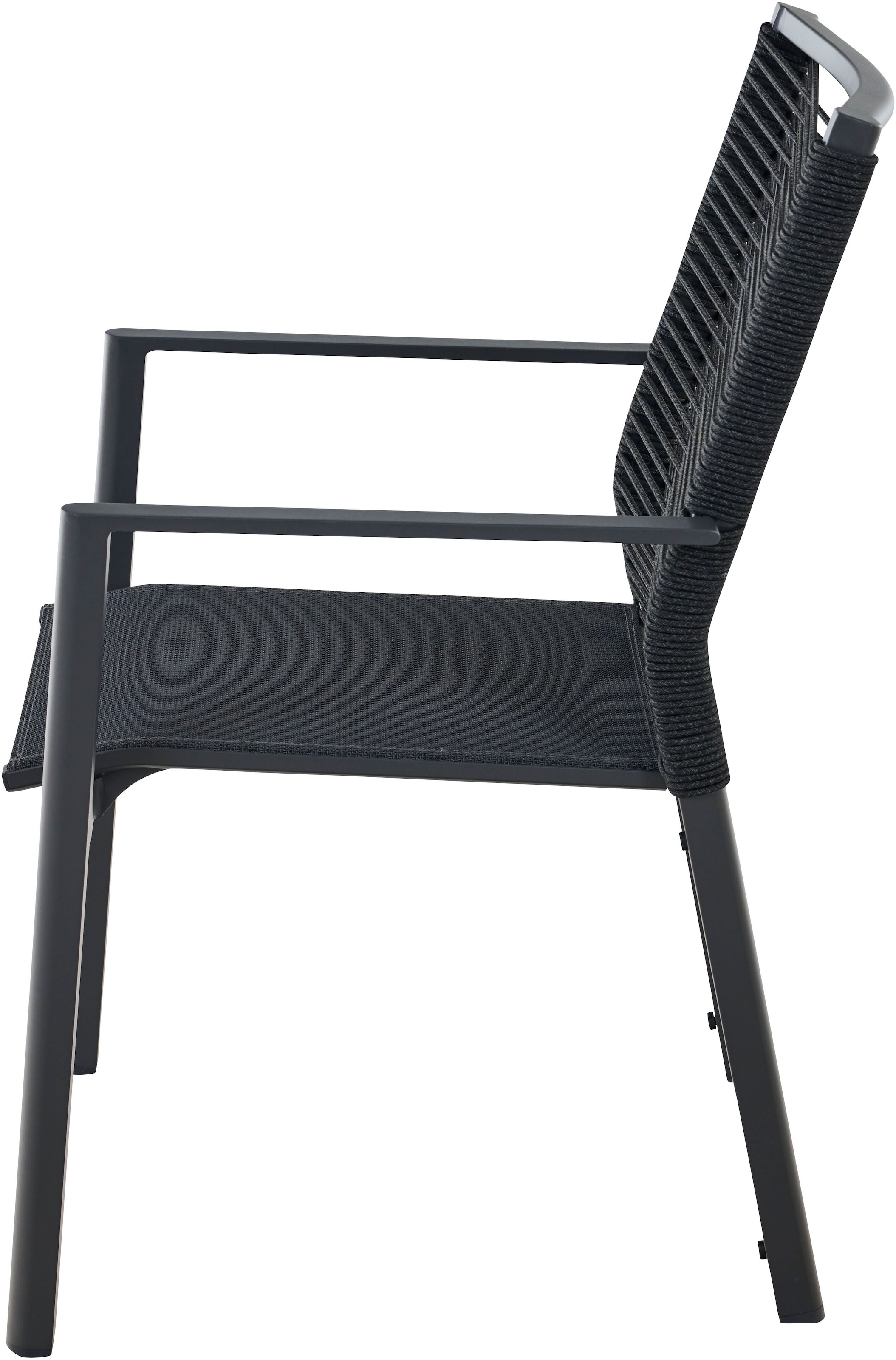 Siena Garden Gartensessel »BOLOGNA Stapelsessel« Aluminiumgestell, Rope Geflecht