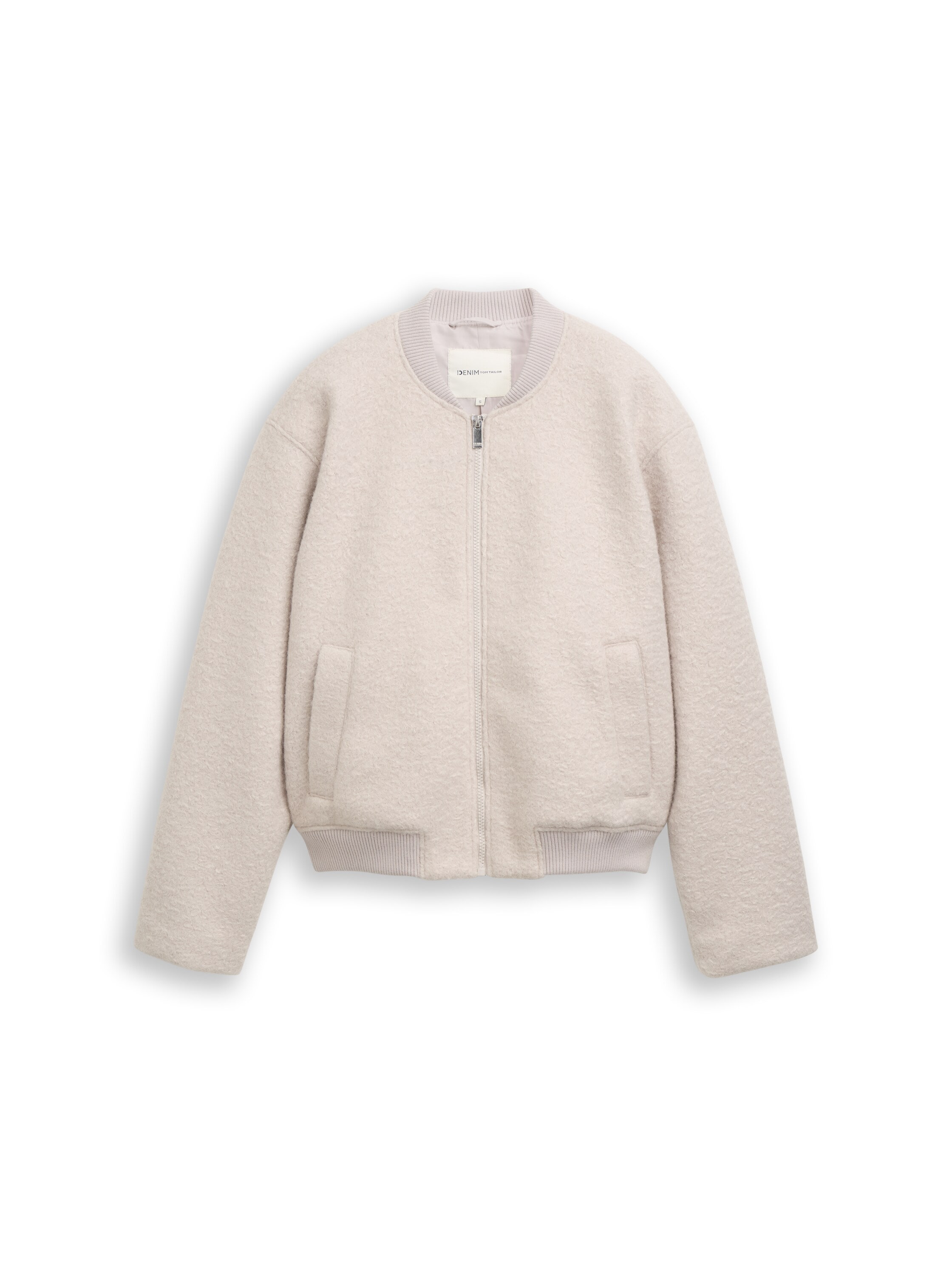 TOM TAILOR Denim Cabanjacke ohne Kapuze mit weichem Teddyfell-Fleece