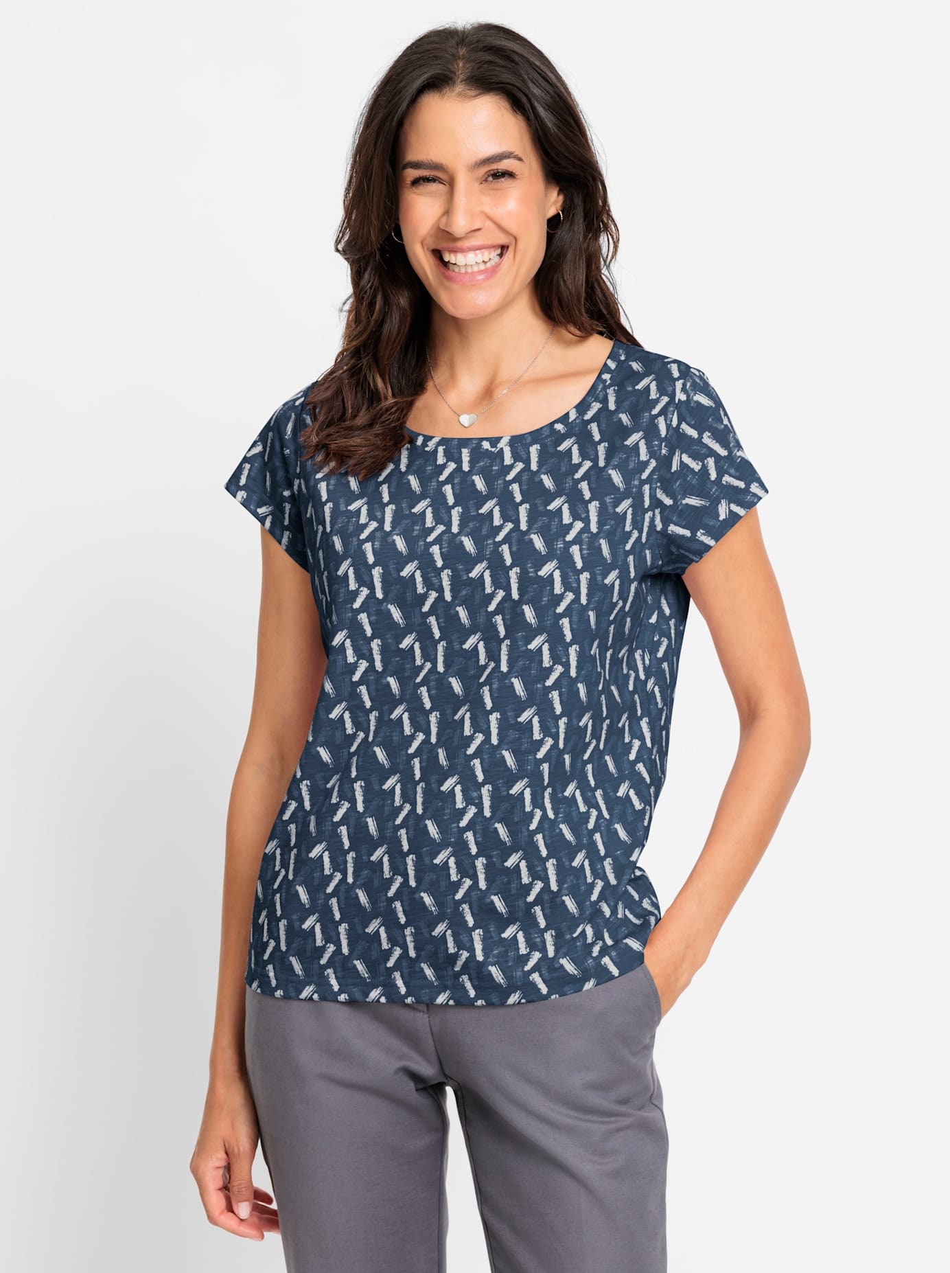 Inspirationen Rundhalsshirt "Rundhals-Shirt" 1 Stk. tlg. günstig online kaufen